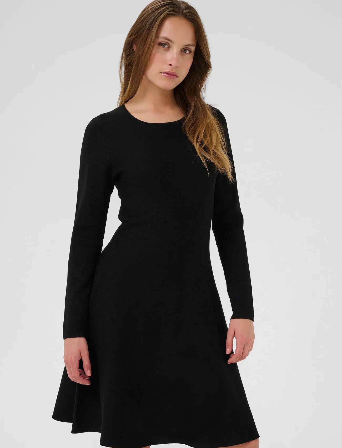 Kaffe Kamalina Knit Dress, XL, Black, Kjoler > Kort Kjole, Dame