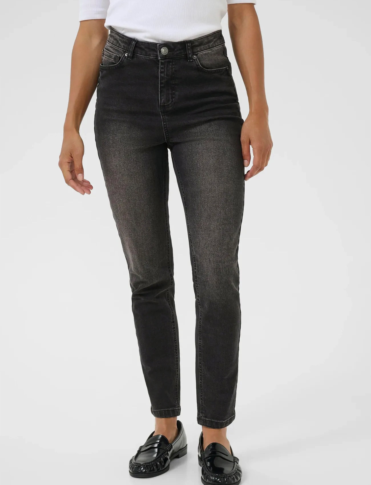 Kaffe Kawillow Hw Slim Fit Jeans, 31, Grey, Jeans > Smalle, Dame