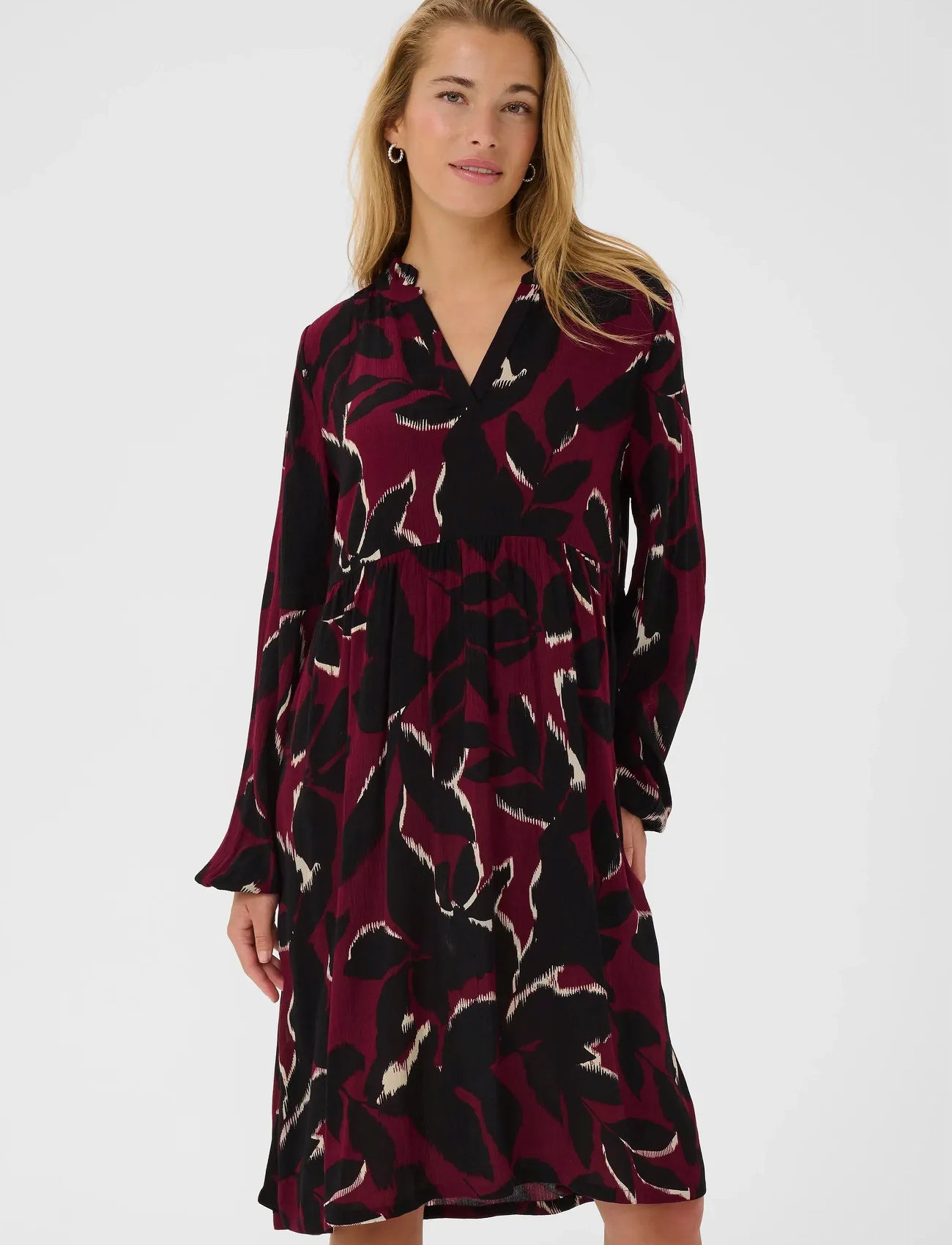 Kaffe Kalisette Amber Dress, 36, Red, Kjoler > Knælange Og Midi, Dame