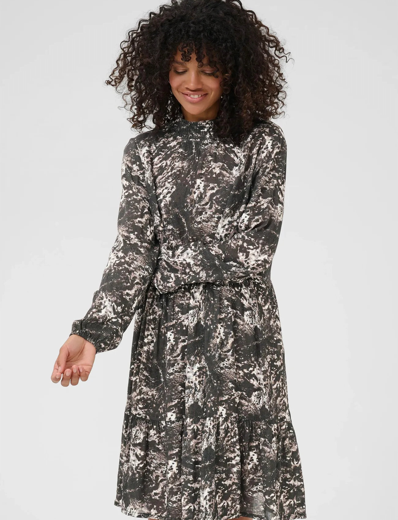 Kaffe Kalinda Amber Dress, 46, Black, Kjoler > Kort Kjole, Dame