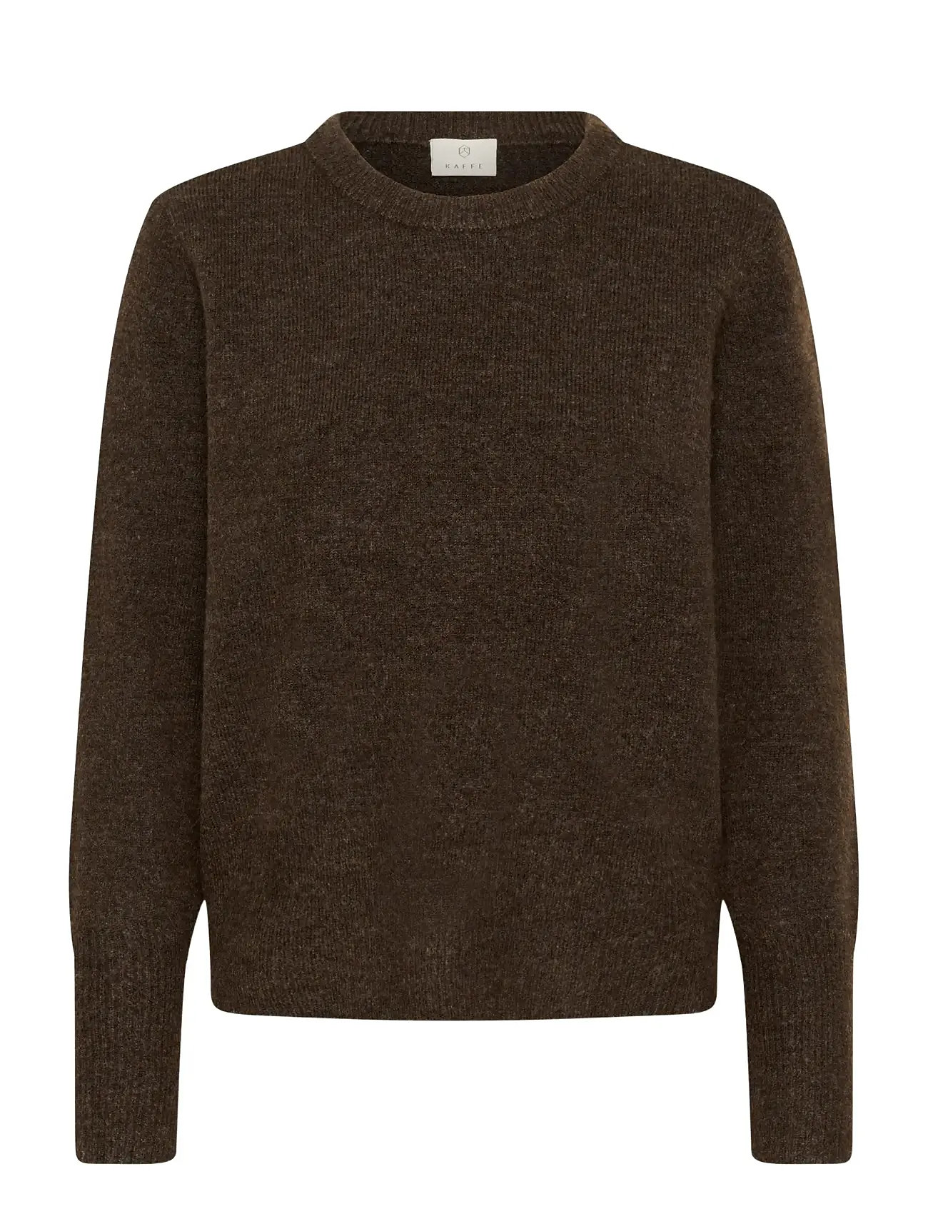 Kaffe Kaniel Crew Neck Pullover, XXL, Brown, Strik > Trøjer, Dame