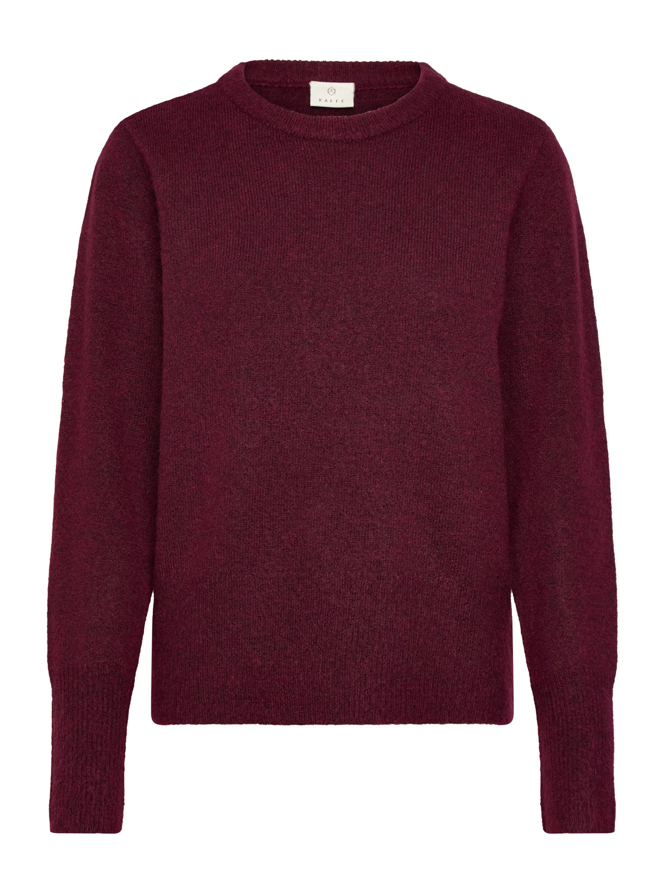 Kaffe Kaniel Crew Neck Pullover, S, Burgundy, Strik > Trøjer, Dame