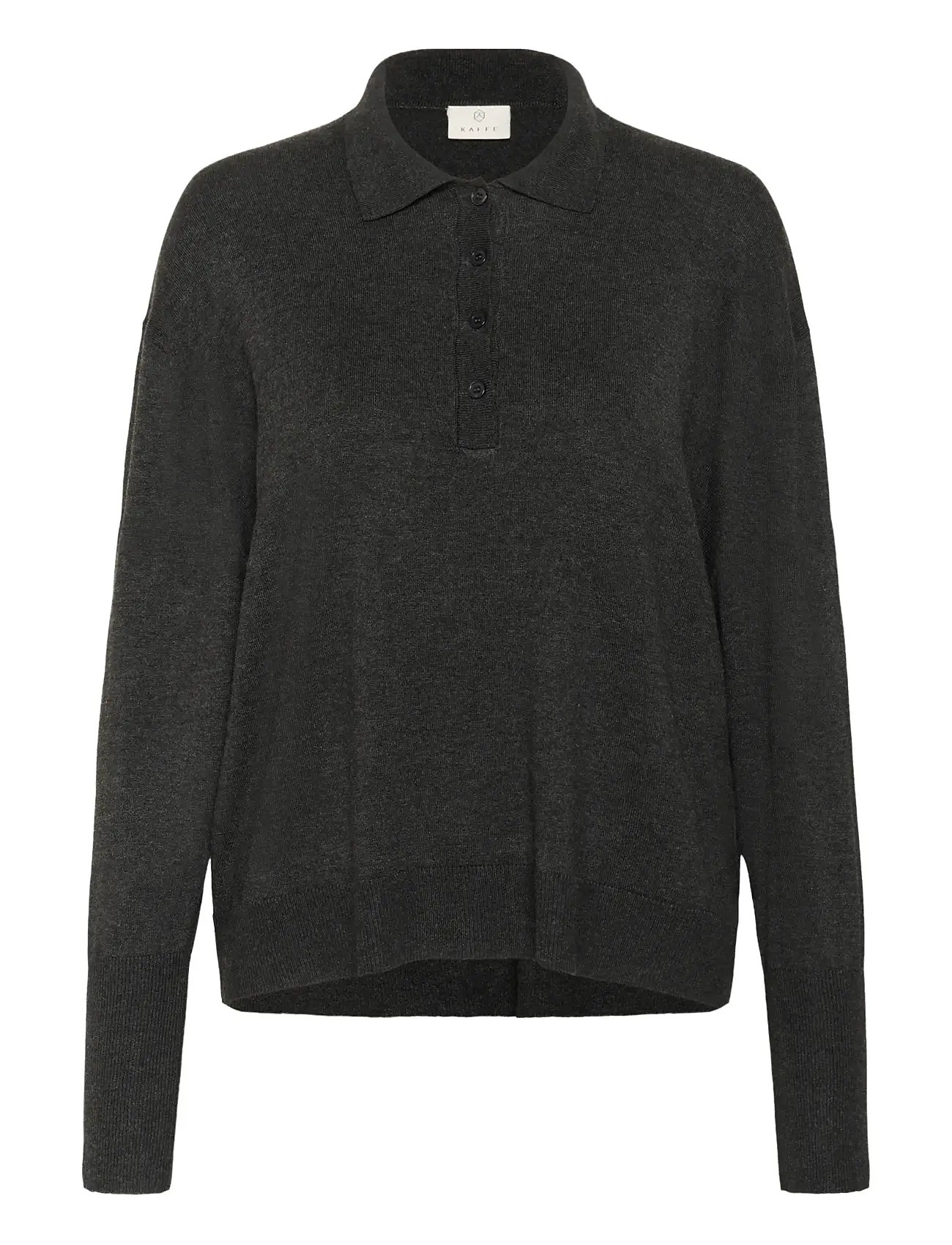 KAFFE Kalizza Polo Pullover Schwarz - S - Damen