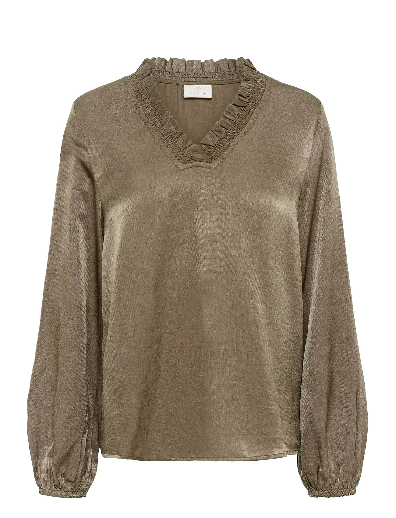 KAFFE Kamille Bluse Khaki - 40 - Damen