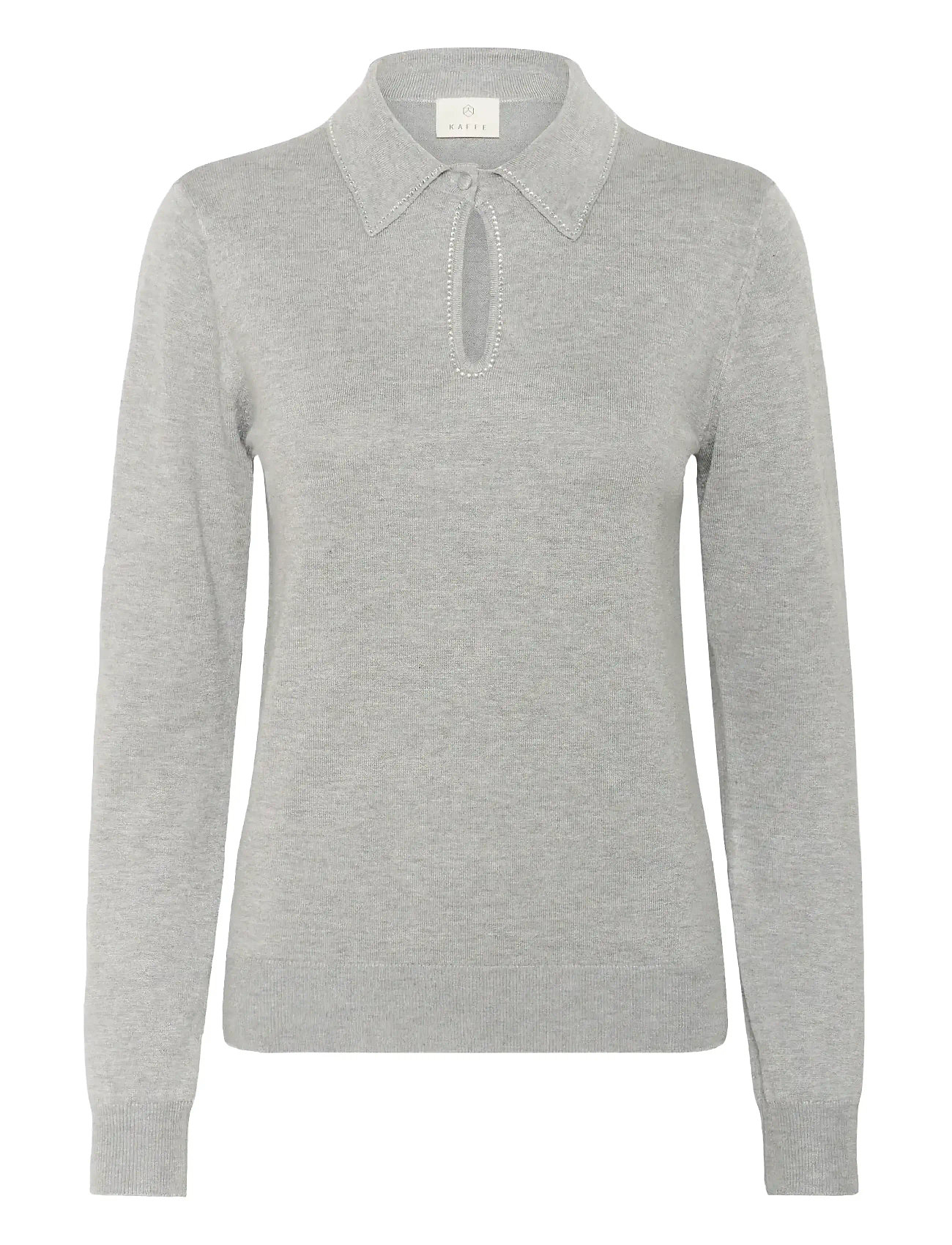 KAFFE Kajada Polo Pullover Grau - XL - Damen
