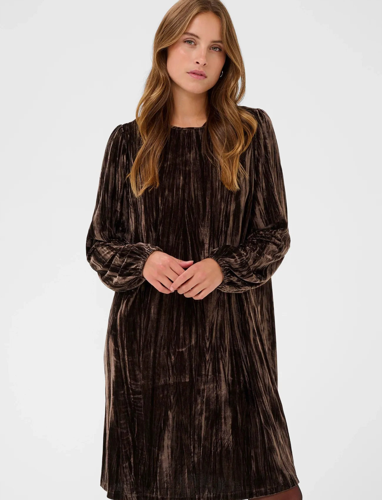 Kaffe Kaelva Dress, S, Brown, Kjoler > Kort Kjole, Dame