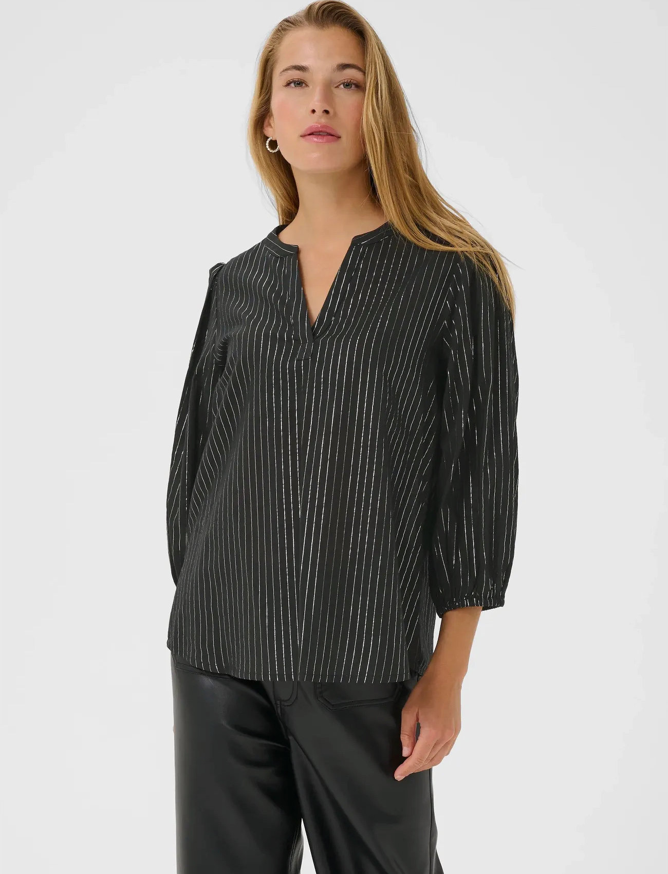 Kaffe Kaluise Blouse, 36, Black, Bluser > Langærmede, Dame