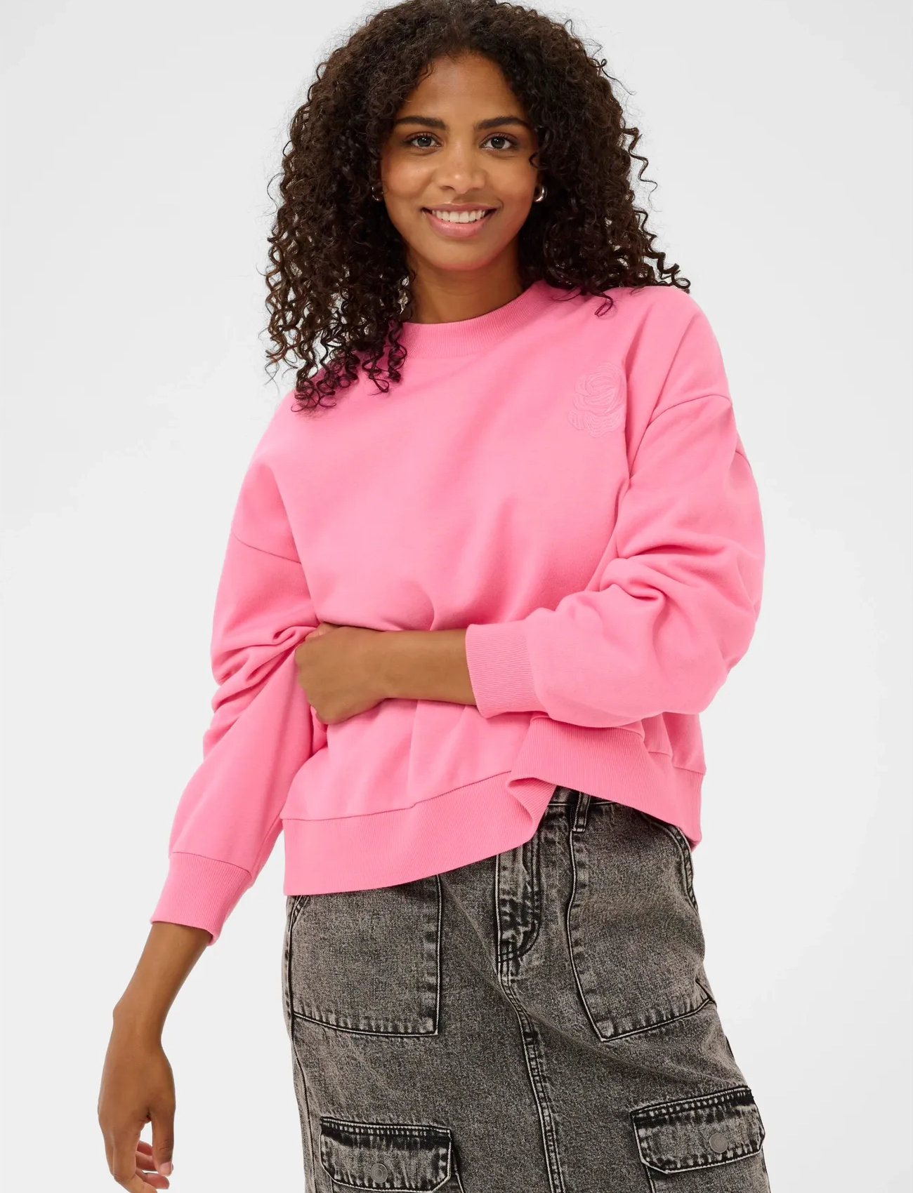 Kaffe Kasussi Sweatshirt, S, Pink, Sweatshirts & Hættetrøjer > Sweatshirts, Dame
