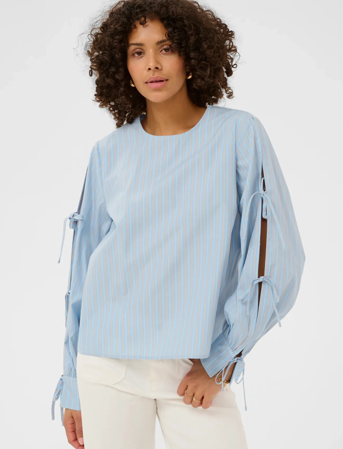 Kaffe Kalevia Blouse, 36, Blue, Bluser > Langærmede, Dame