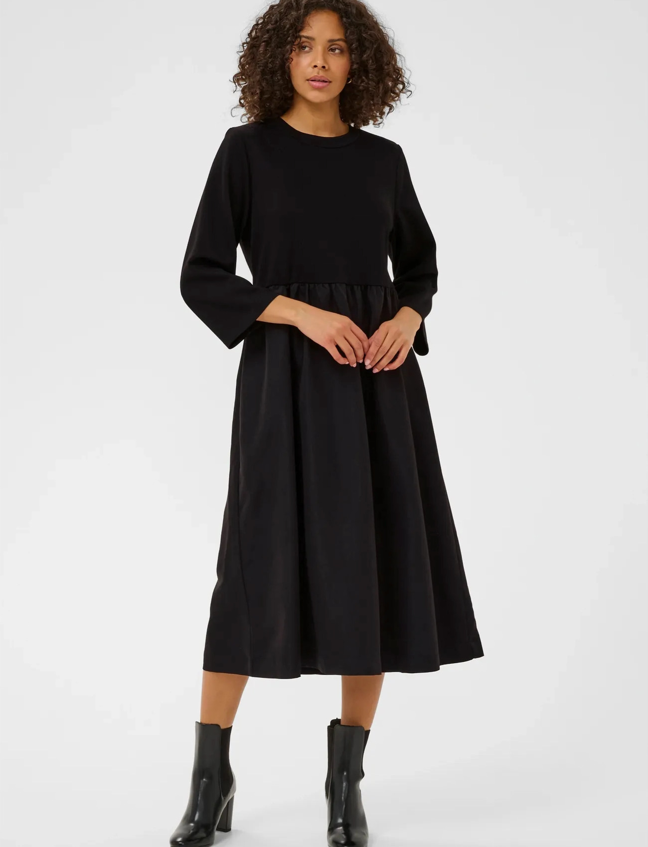 Kaffe Karosa Dress, S, Black, Kjoler > Knælange Og Midi, Dame