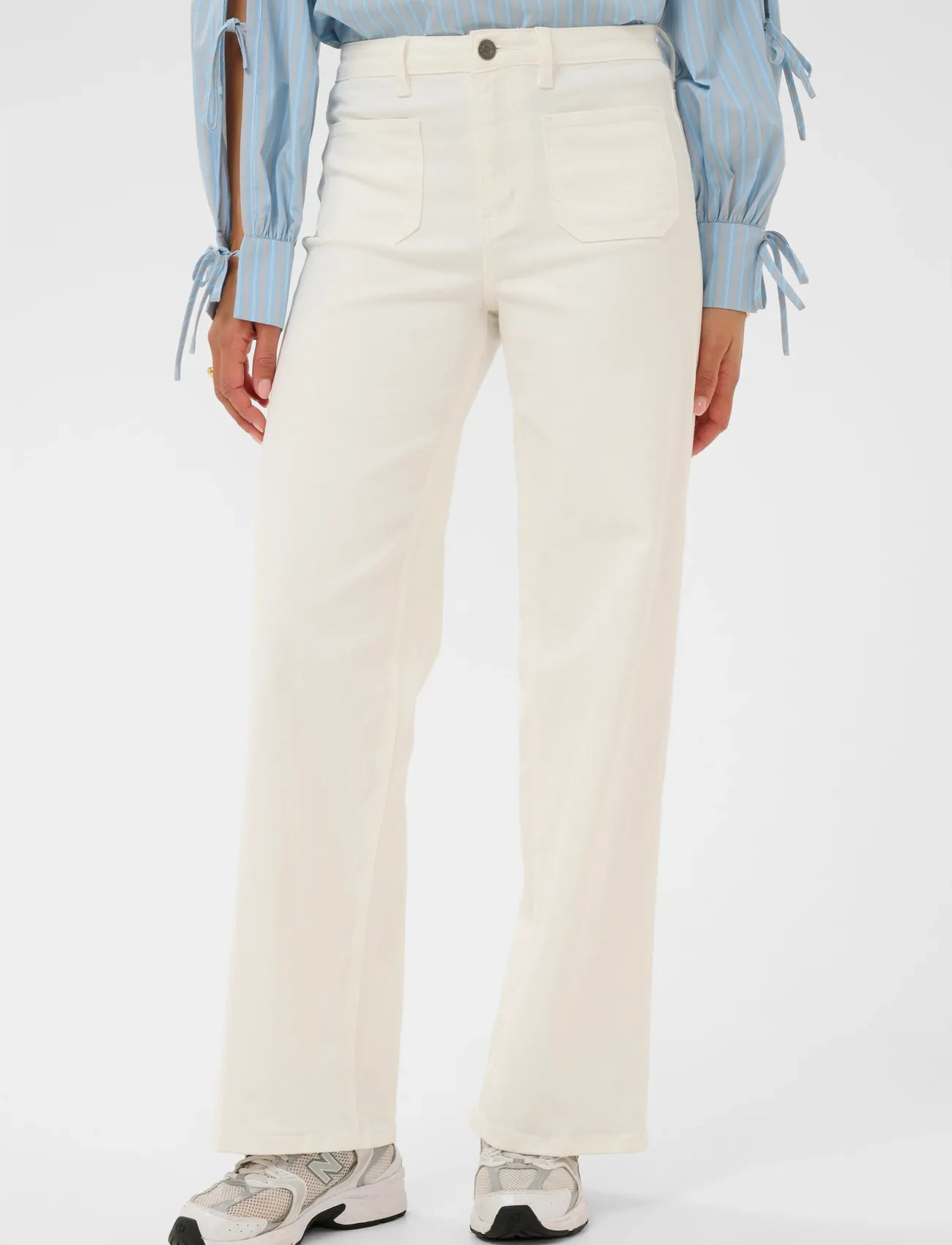 Kaffe Kabrook Hw Reg Fit Jeans, 32 x 32, Cream, Jeans > Vidde, Dame