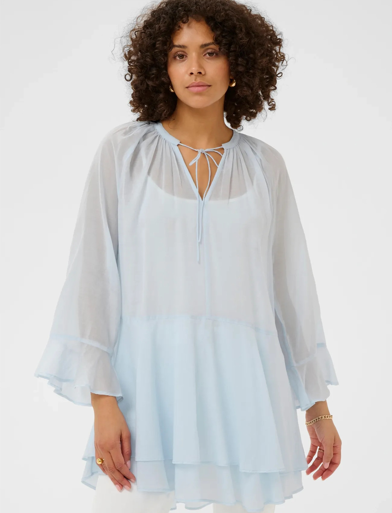 Kaffe Kaflora Dress, 38, Blue, Kjoler > Kort Kjole, Dame