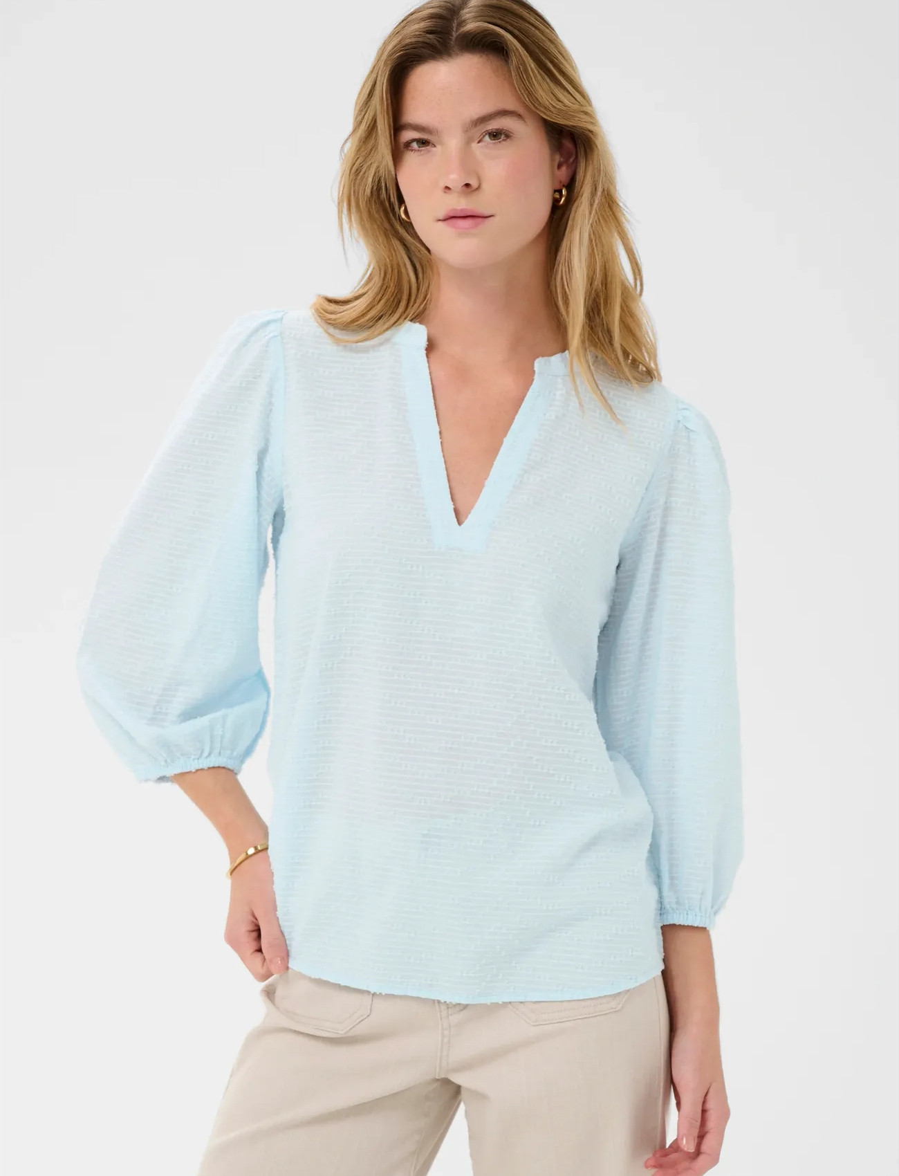 Kaffe Kapenelope Blouse, 34, Blue, Bluser > Langærmede, Dame