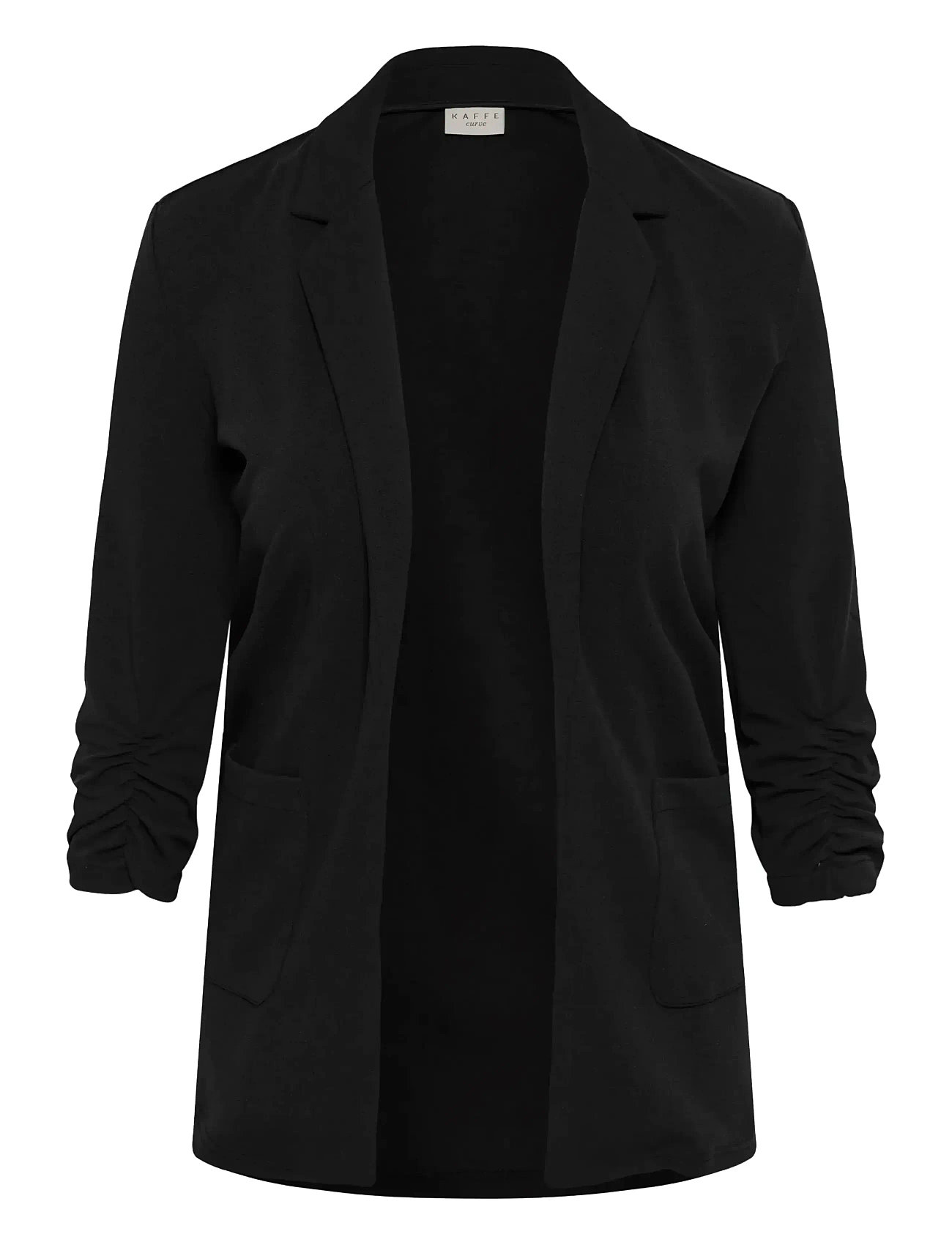 Kaffe Kapheobe 3/4 Sleeve Blazer, L, Black, Blazere > Enkeltradede Blazere, Dame
