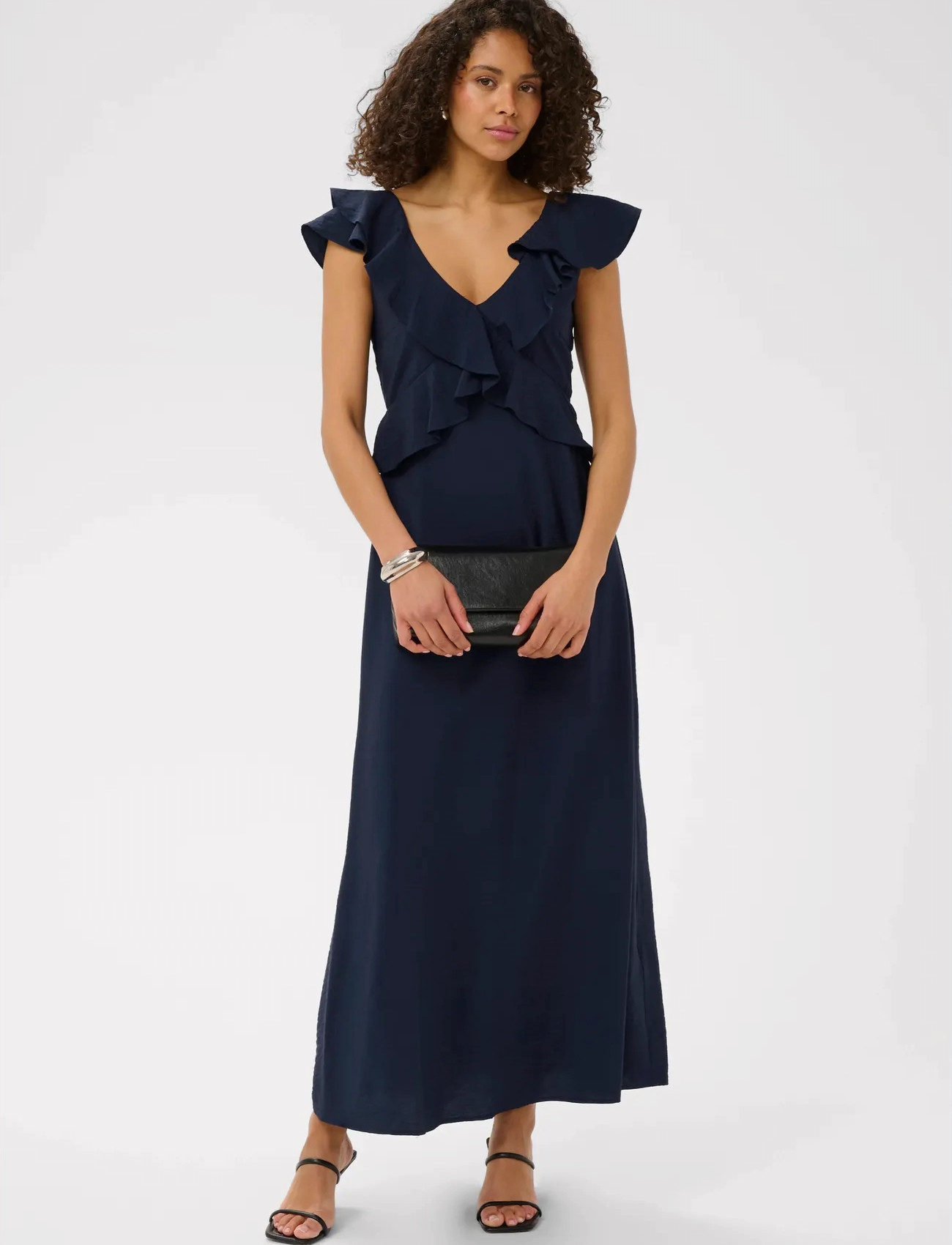 Kaffe Karosie Dress, 42, Navy, Kjoler > Maxikjole, Dame