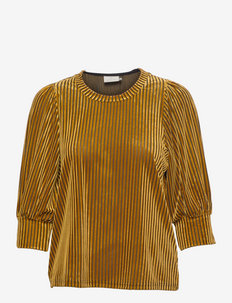 KAcaca Blouse - blouses met korte mouwen - mustard gold