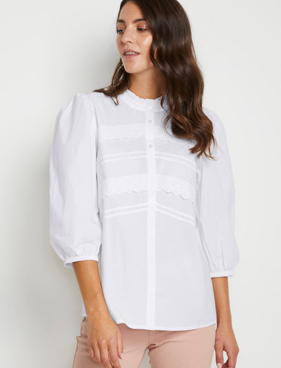 KAgerri Shirt - long sleeved blouses - chalk