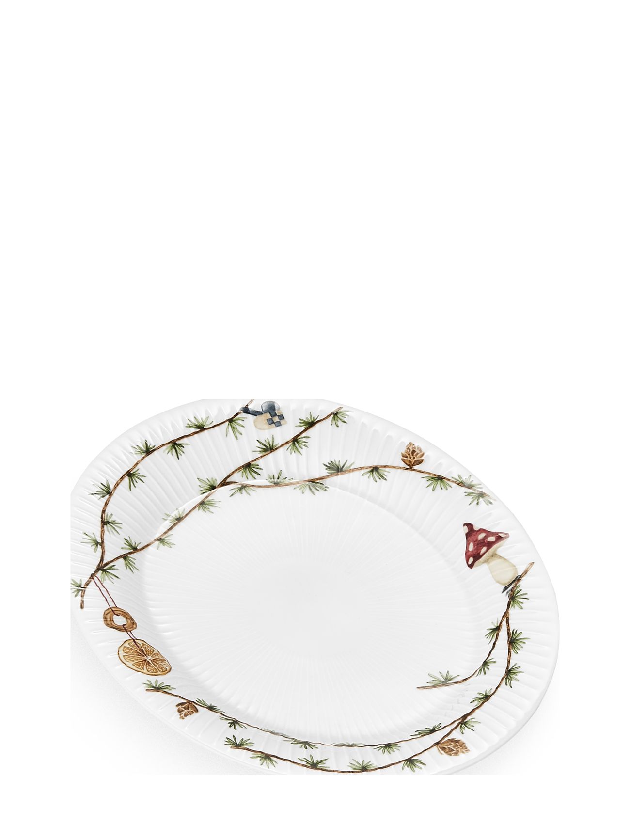 Hammershøi Christmas Ovalt Bordfad 28.5X22.5 Hvid M. Deko Home Tableware Serving Dishes Serving Platters Multi/patterned Kähler