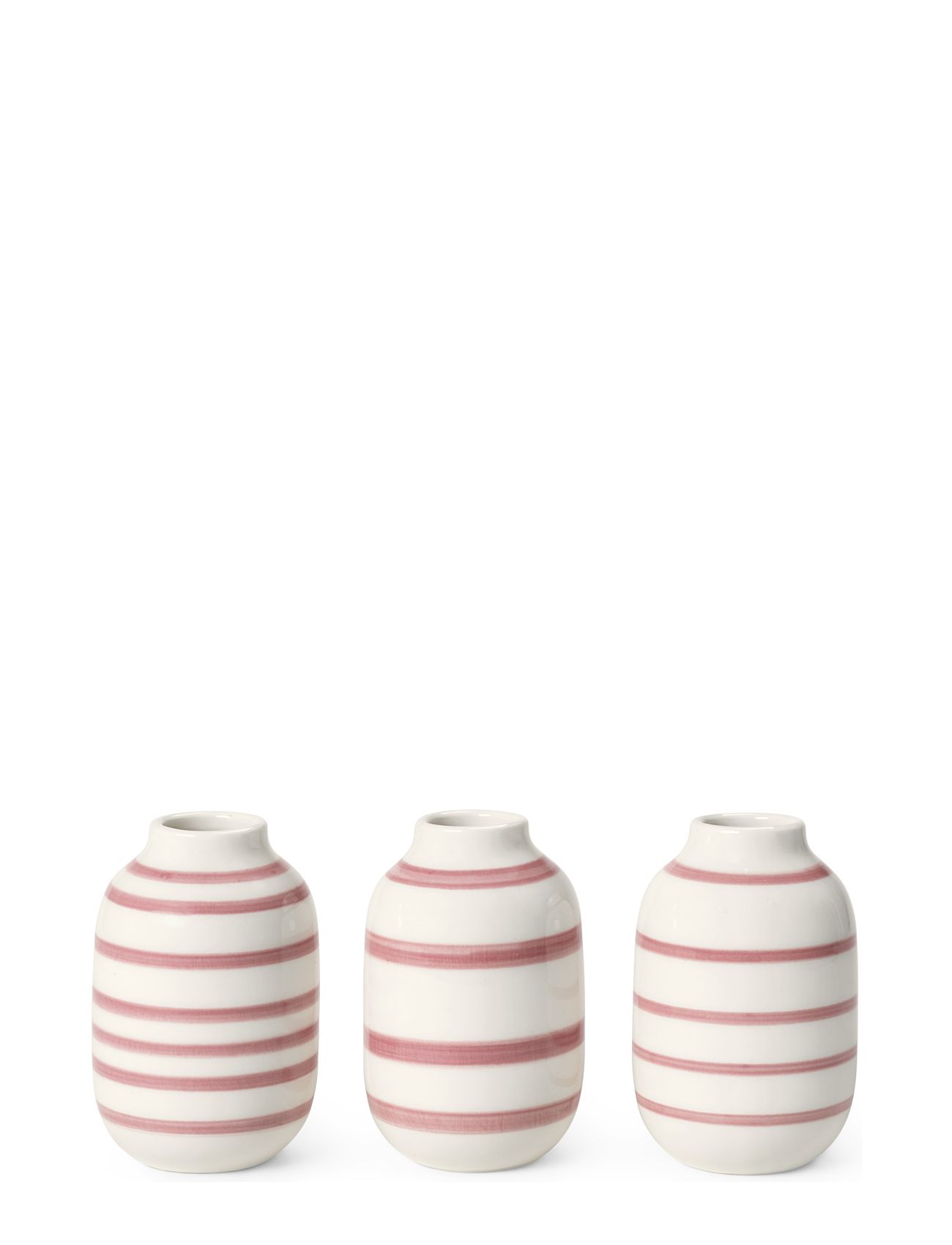 Omaggio Vase Miniature Rosa 3 Stk. Home Decoration Vases Small Vases Pink Kähler