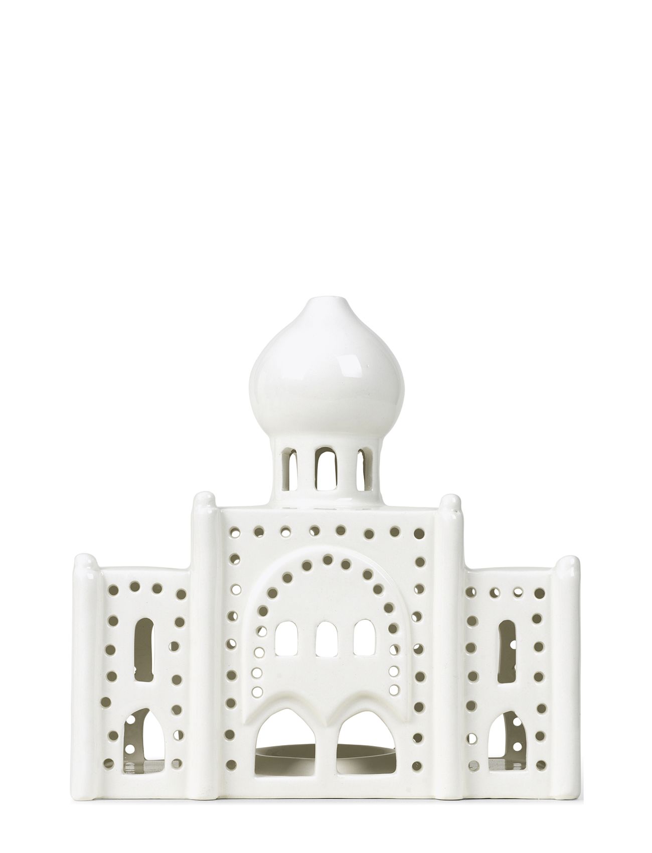 Kähler Urbania Tivoli Lyshus Nimb H17 Hvid, H17 cm x 9, White, Lysestager & Lanterner > Fyrfadsstager, Unisex