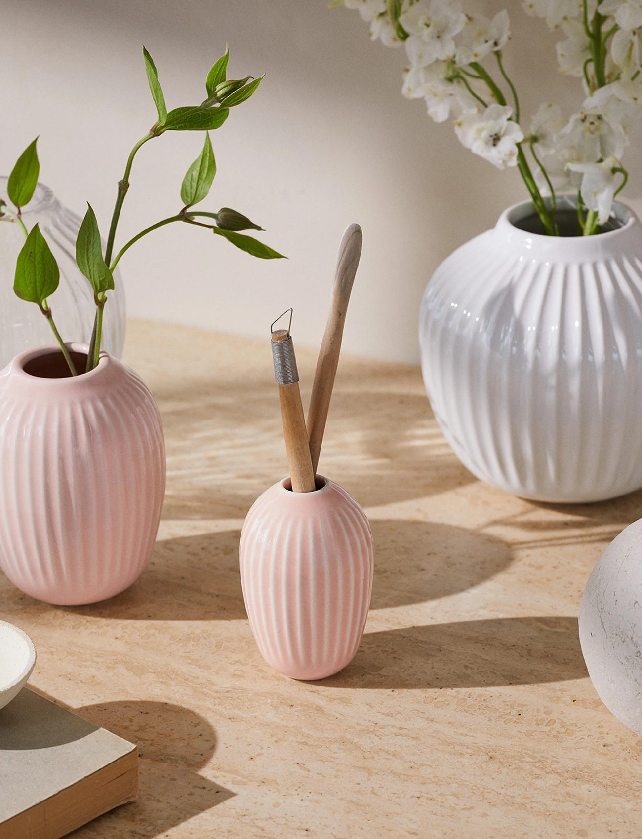 Kähler Hammershøi Vase H8.5 cm Rosa, H8.5 cm, Pink, Vases > Other Vases, Unisex