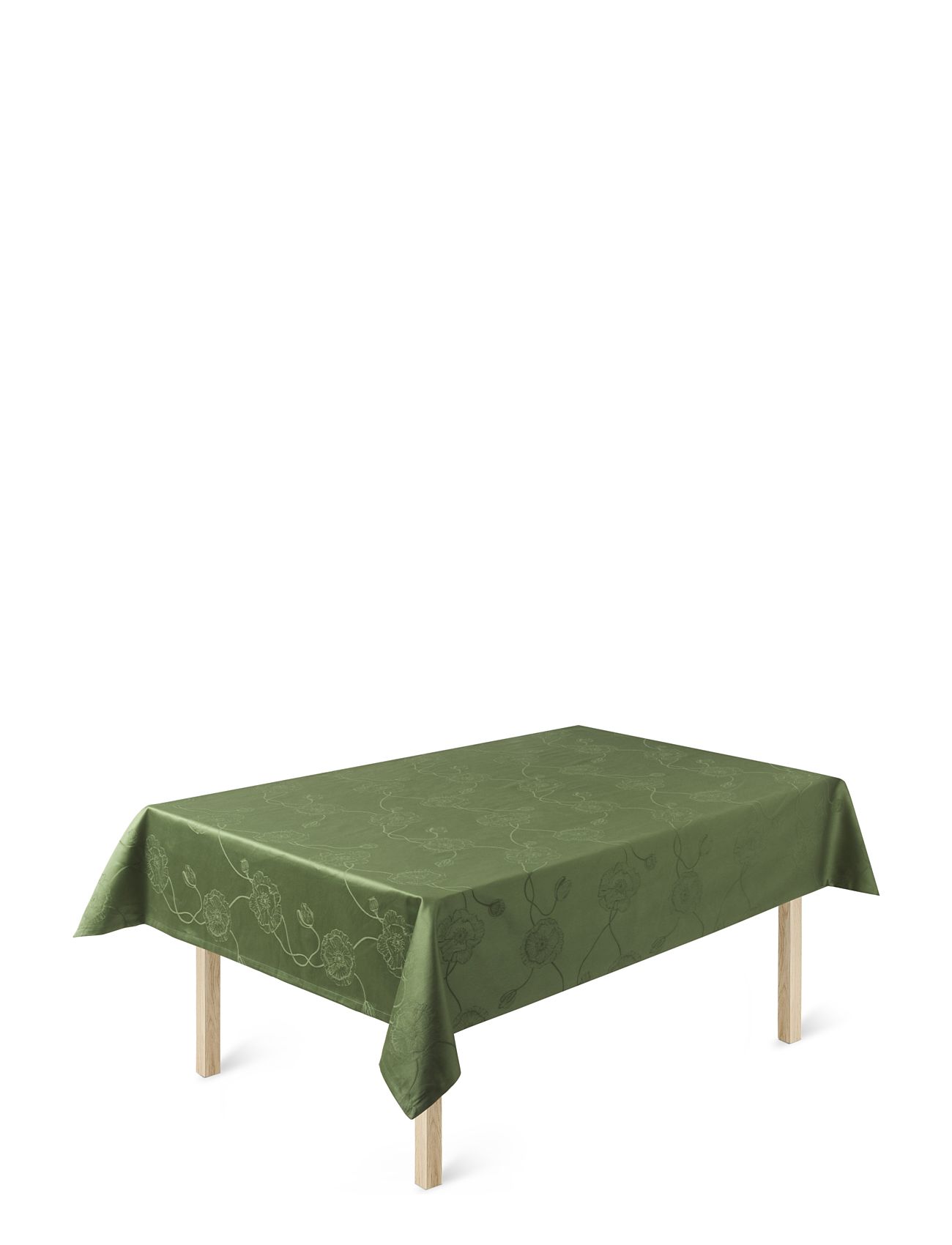 Hammershøi Poppy Damask Tablecloth 150X220 Cm Green Home Textiles Kitchen Textiles Tablecloths & Table Runners Green Kähler