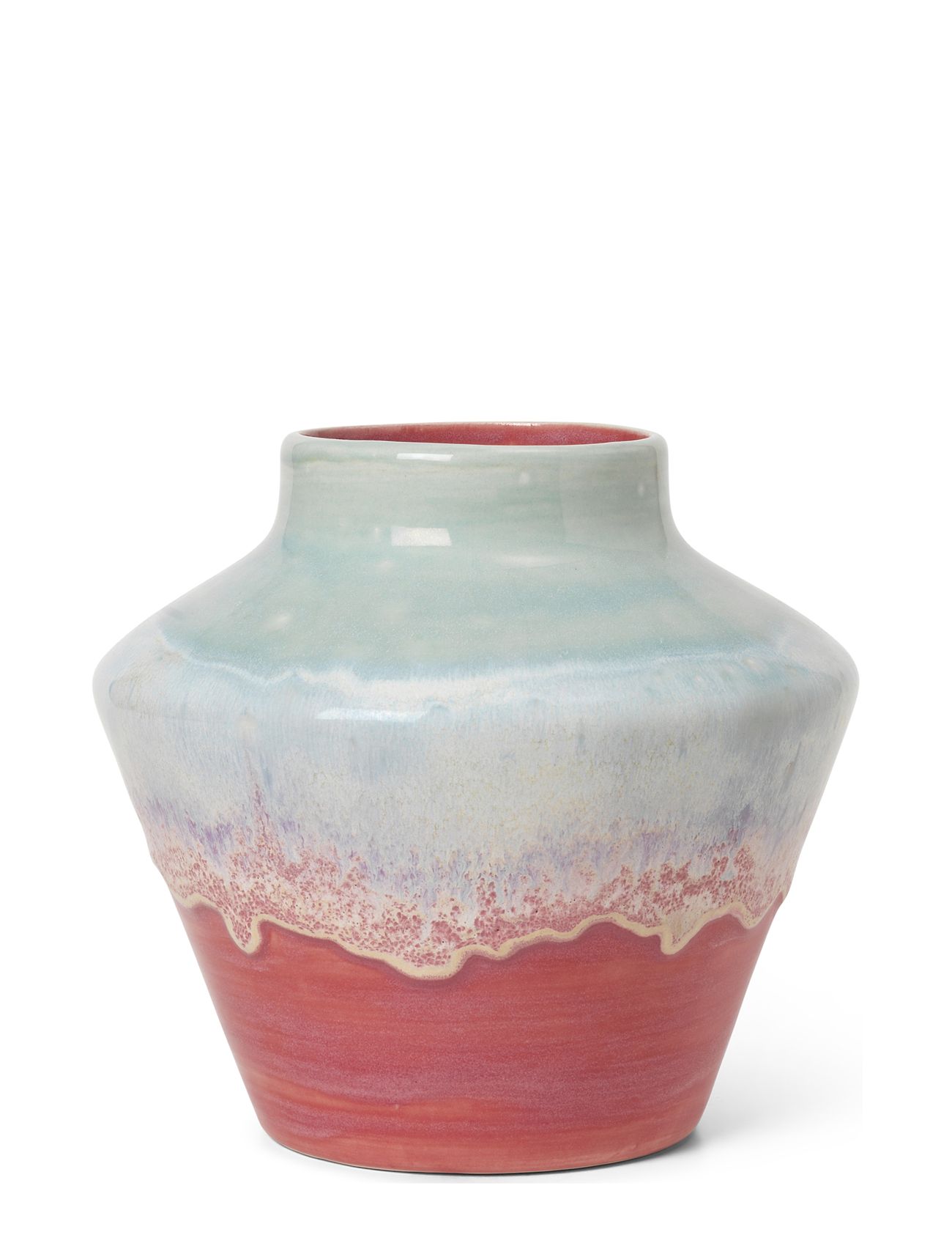 Poppery Vase H20.5 Cm Mint/Pink Home Decoration Vases Big Vases Green Kähler