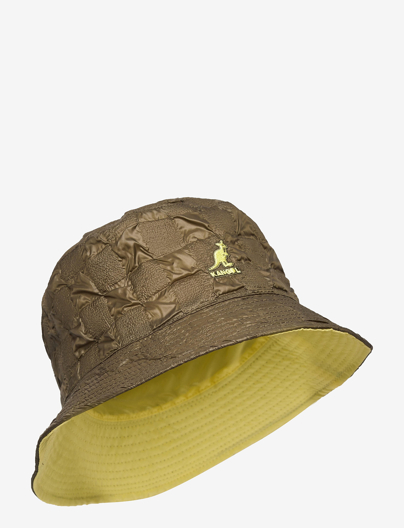 Kangol - KG PUCKER CHECK BUCKET - bucket hats - olive - 0