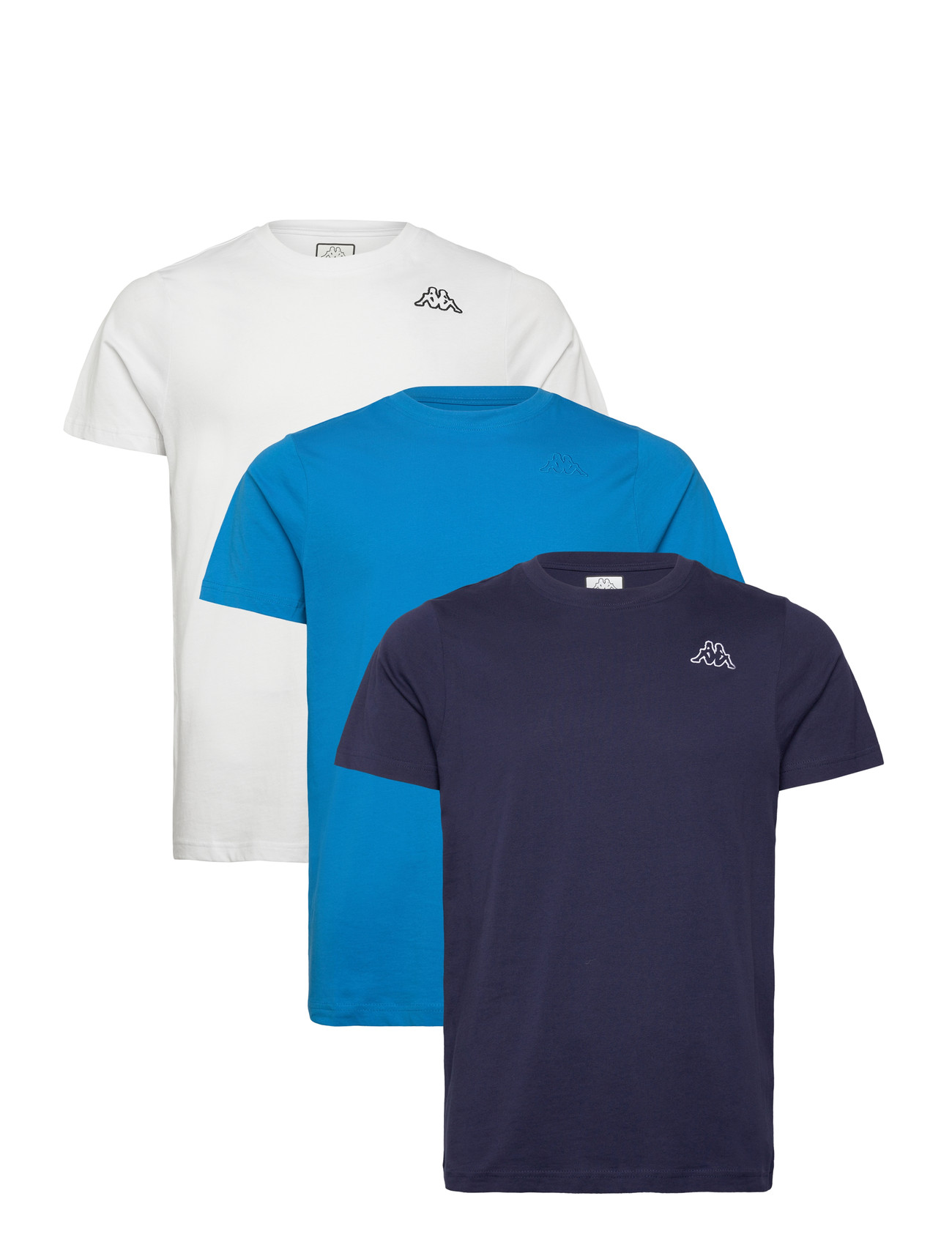 KAPPA Km Tee - Logo Cafers 3 Stk Weiß - XXL - Herren