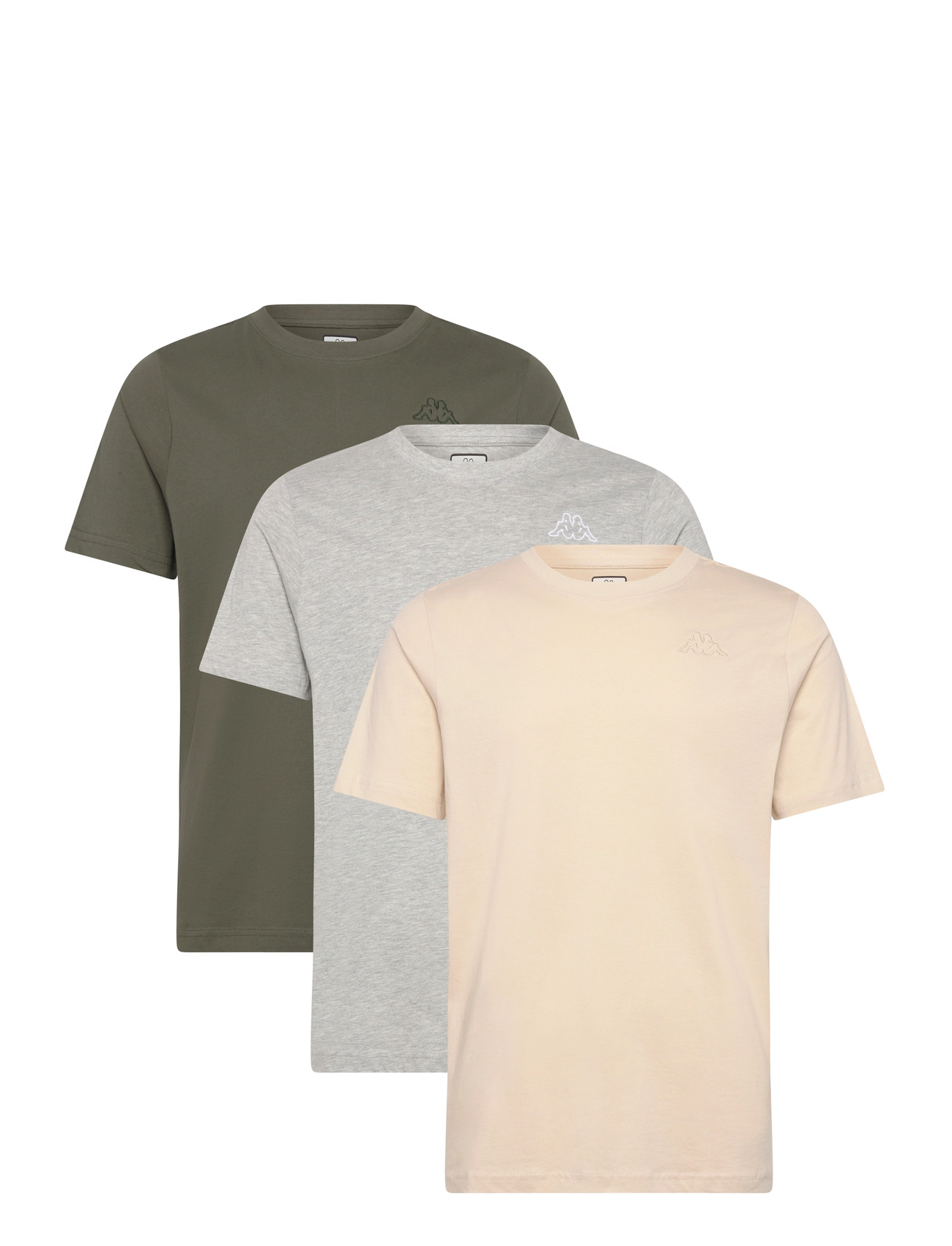 KAPPA Km Tee - Logo Cafers 3 Stk Grau - S - Herren