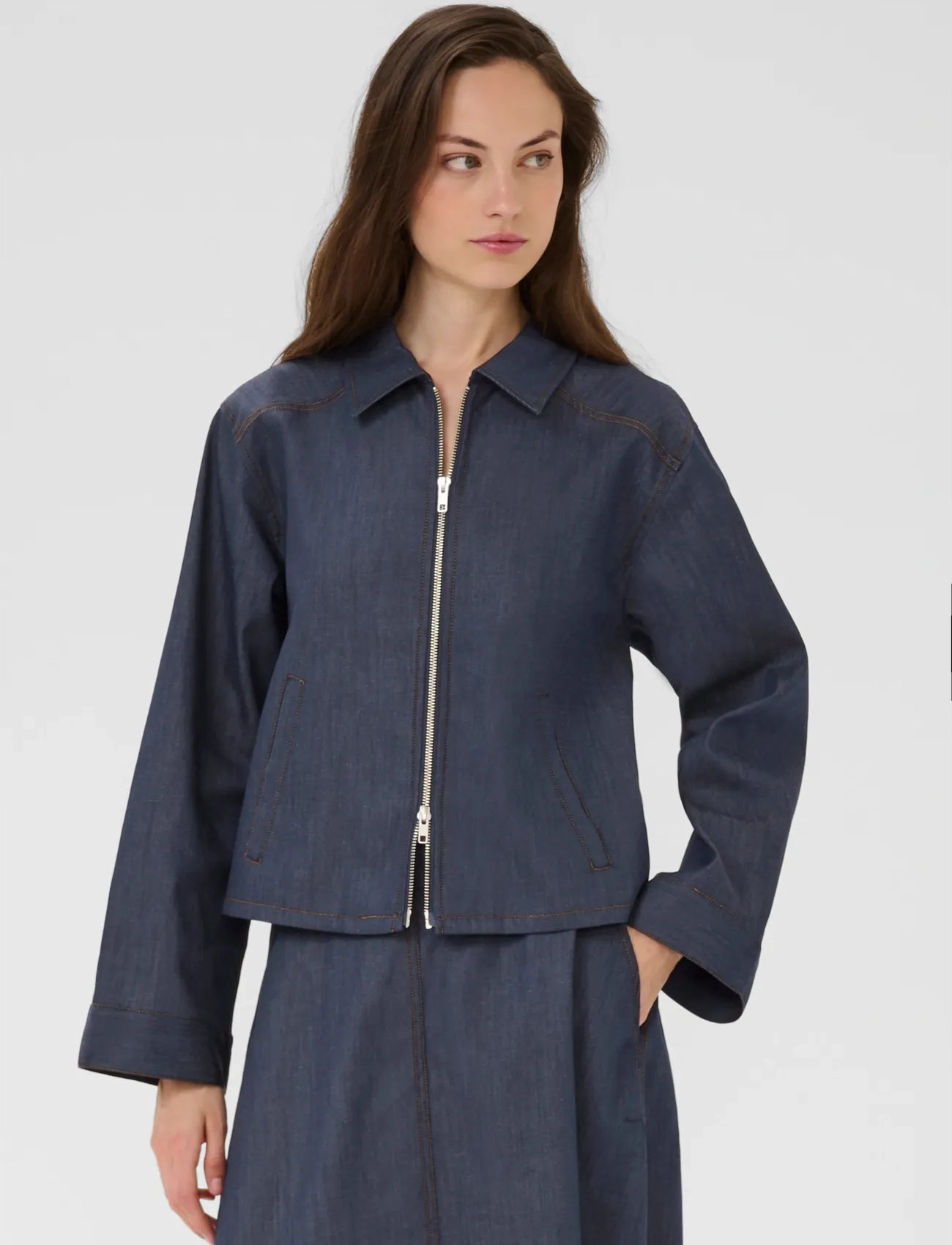 Karen By Simonsen Kbdrew Shirt, 38, Blue, Jakker > Let Sommerjakke, Dame