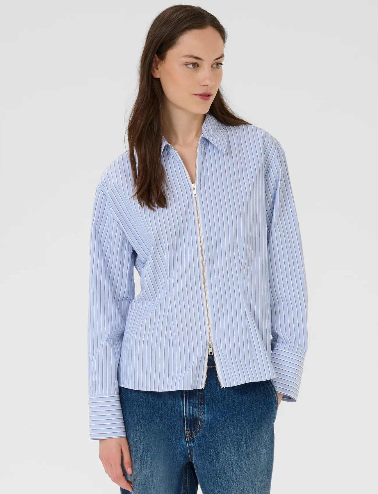 Karen By Simonsen Kbdanielle Shirt, 40, Blue, Skjorter > Langærmede, Dame