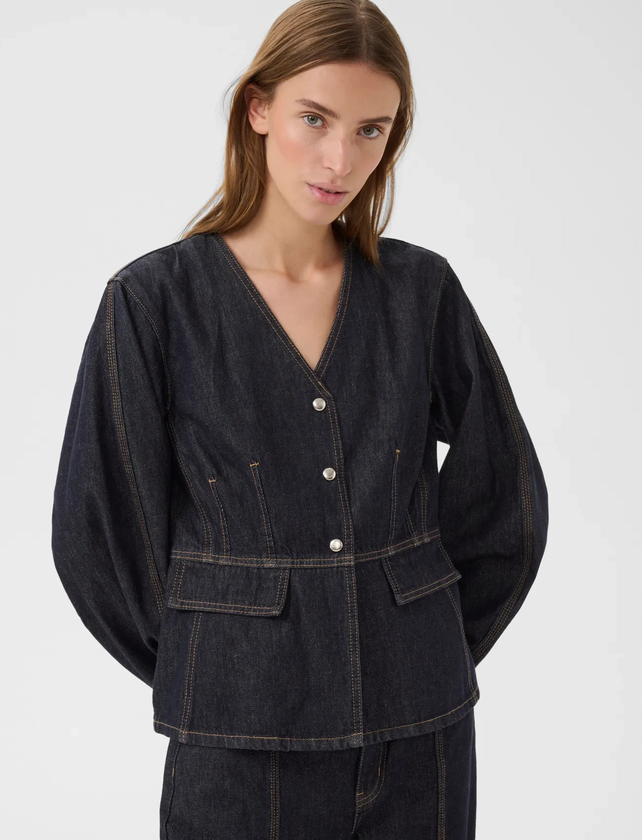 Karen By Simonsen Kbevette Blazer, 40, Navy, Jakker > Denim, Dame