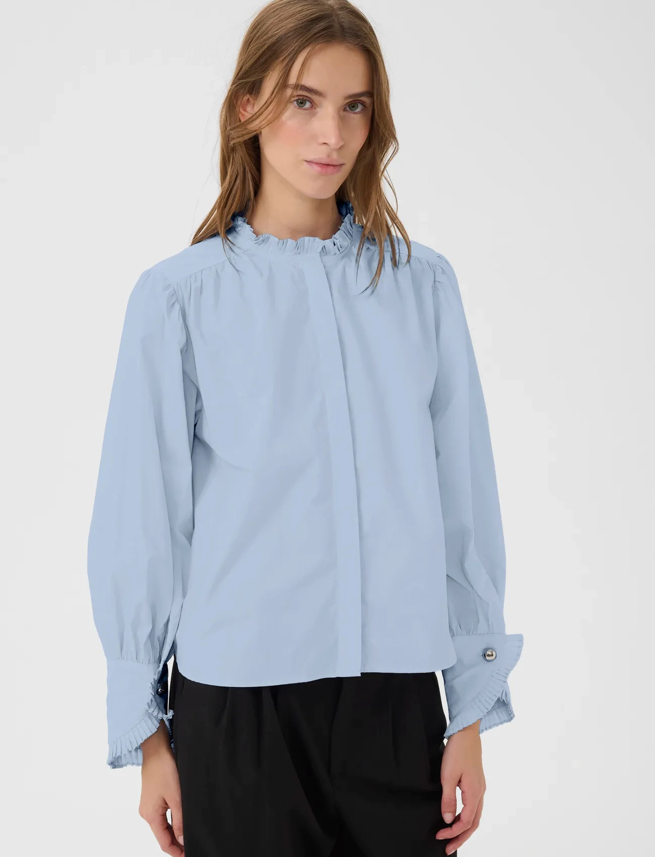 Karen By Simonsen Kbelse Blouse, 40, Blue, Bluser > Langærmede, Dame