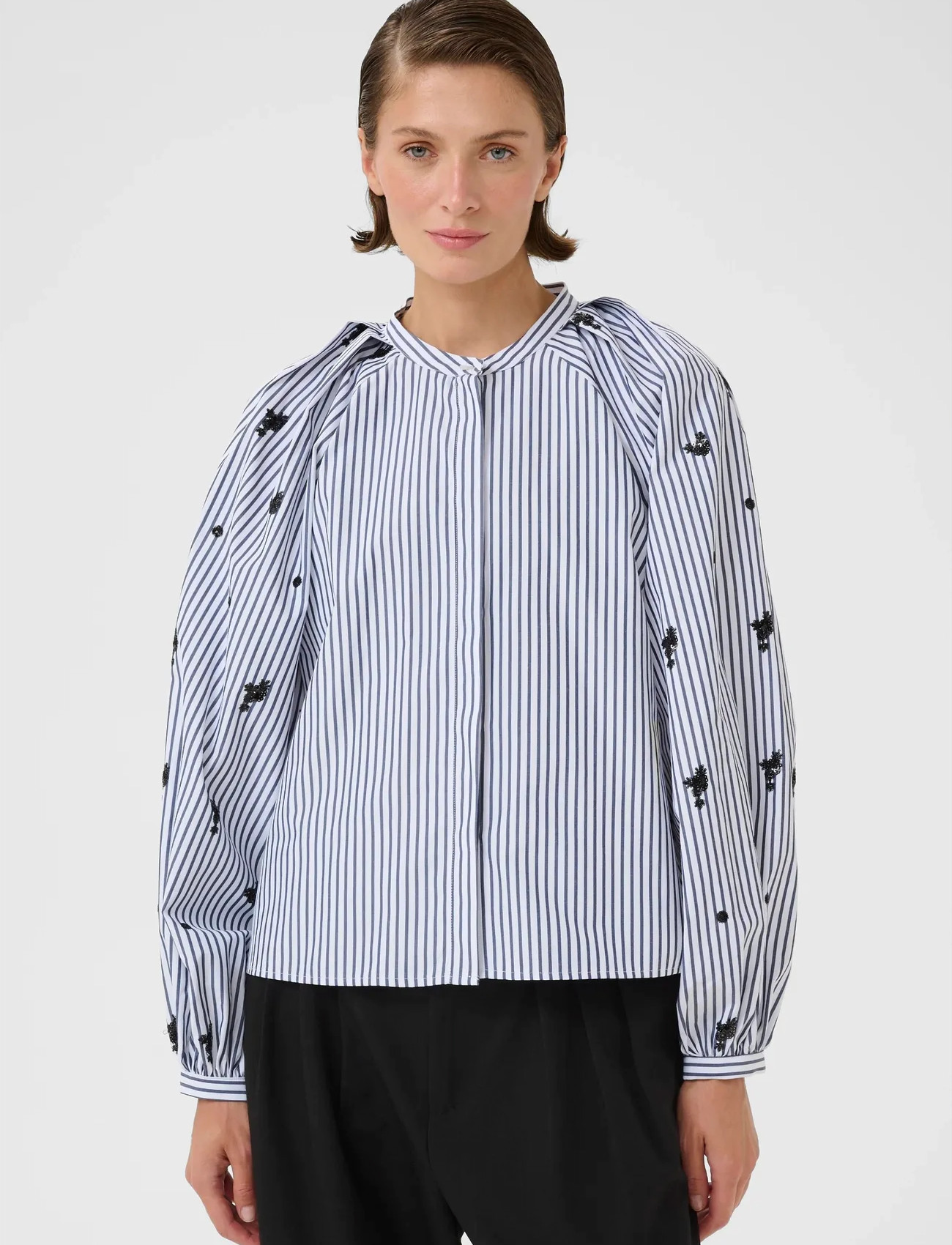 Karen By Simonsen Kbegoni Blouse, 40, White, Bluser > Langærmede, Dame