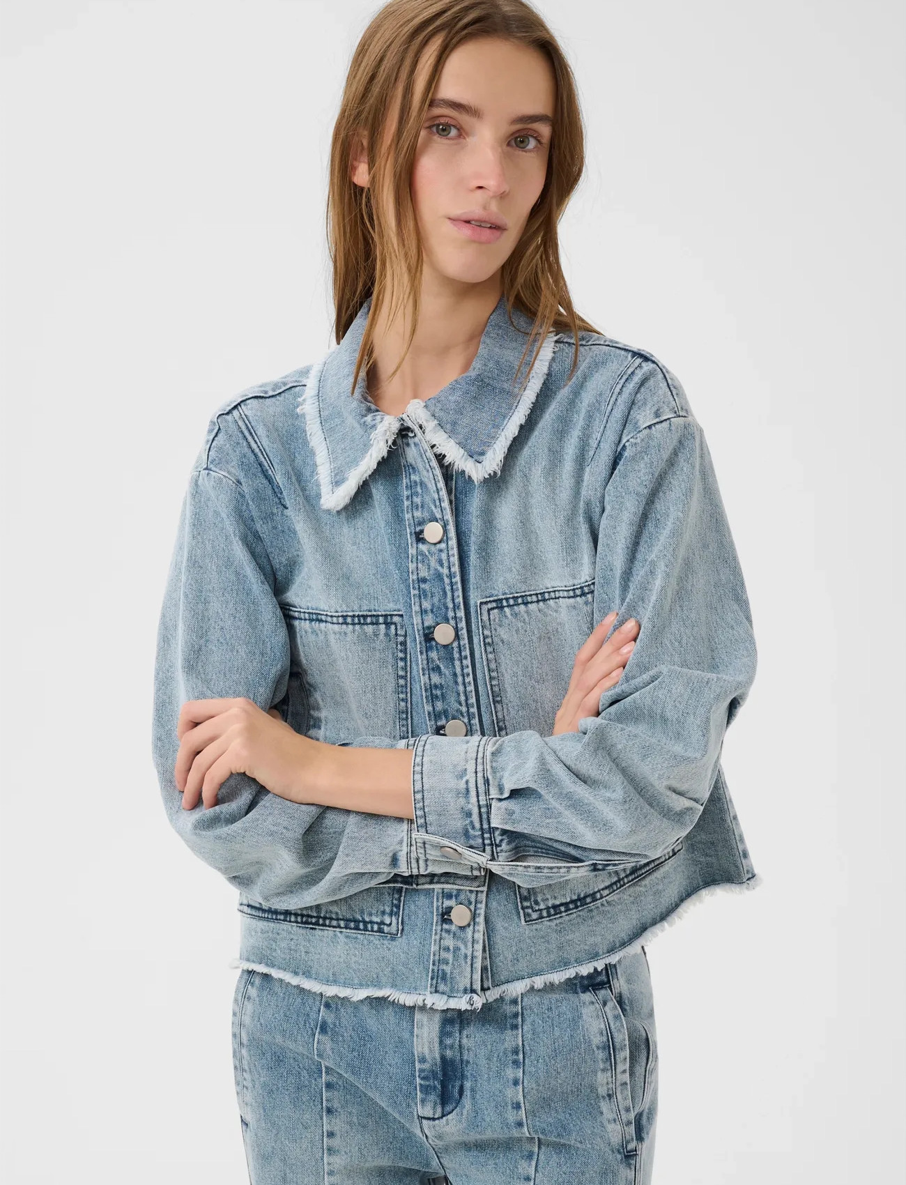 Karen By Simonsen Kbestelle Jacket, 40, Blue, Jakker > Denim, Dame