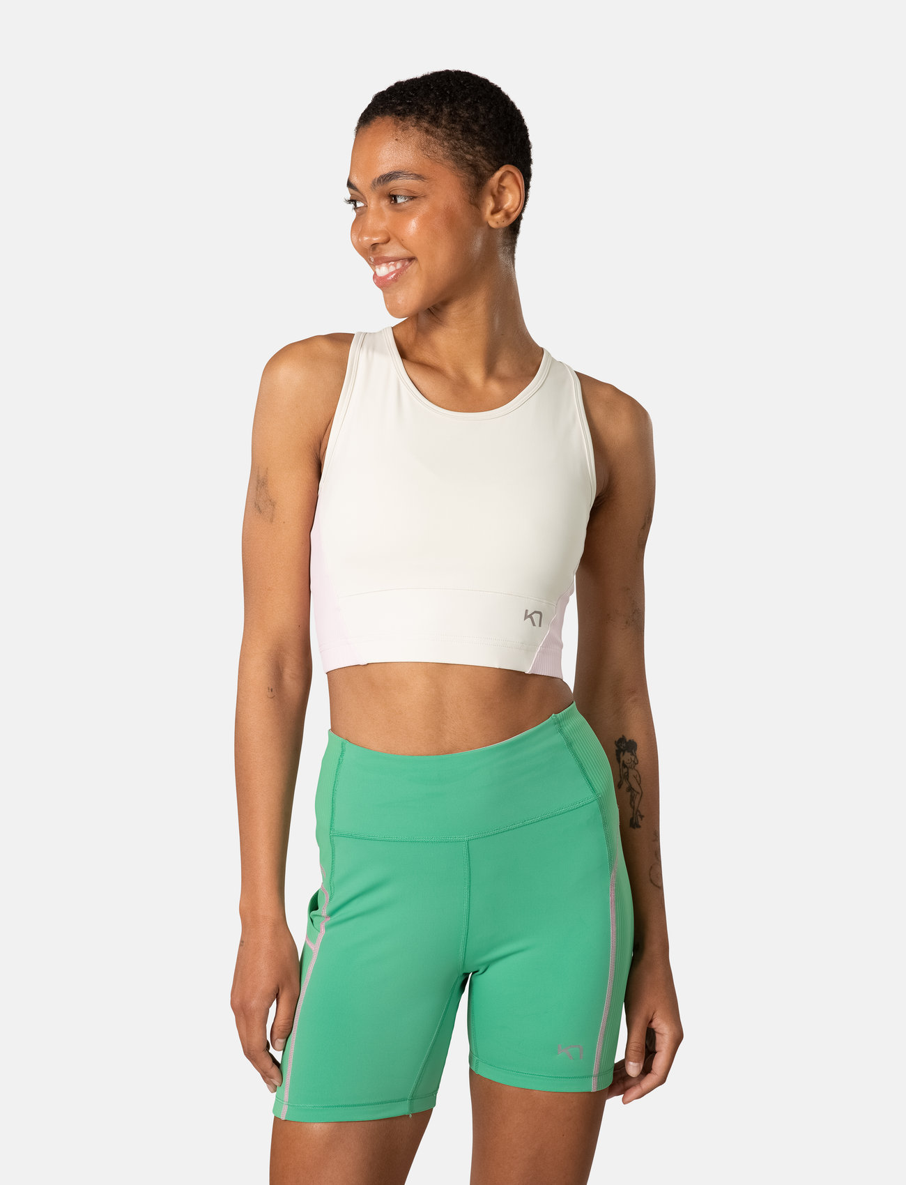 Kari Traa Linnea Sports Top, XL, Beige, Sport Crop Overdele > Sport Sleeveless Crop Overdele, Dame