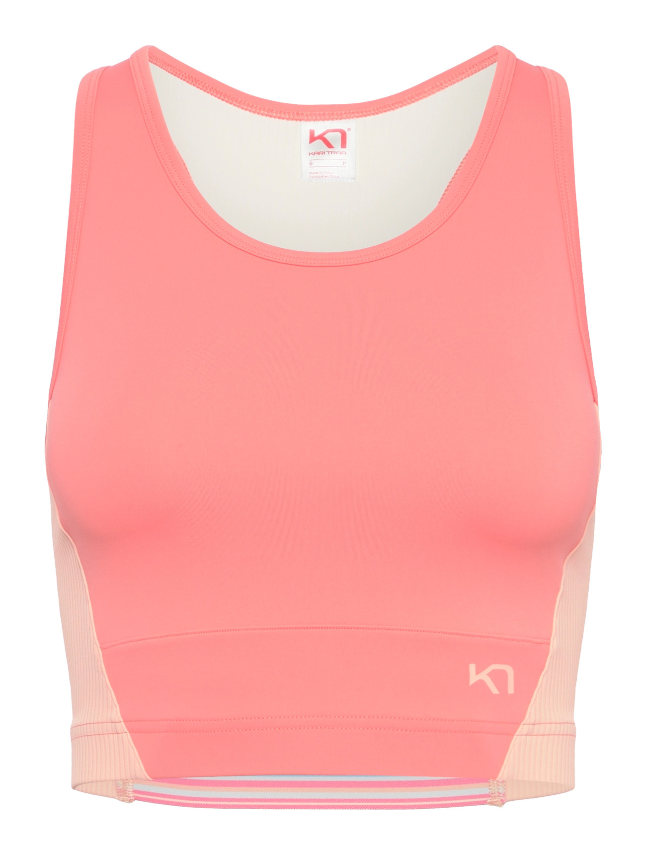 Kari Traa Linnea Sports Top, XS, Coral, Sport Crop Overdele > Sport Sleeveless Crop Overdele, Dame
