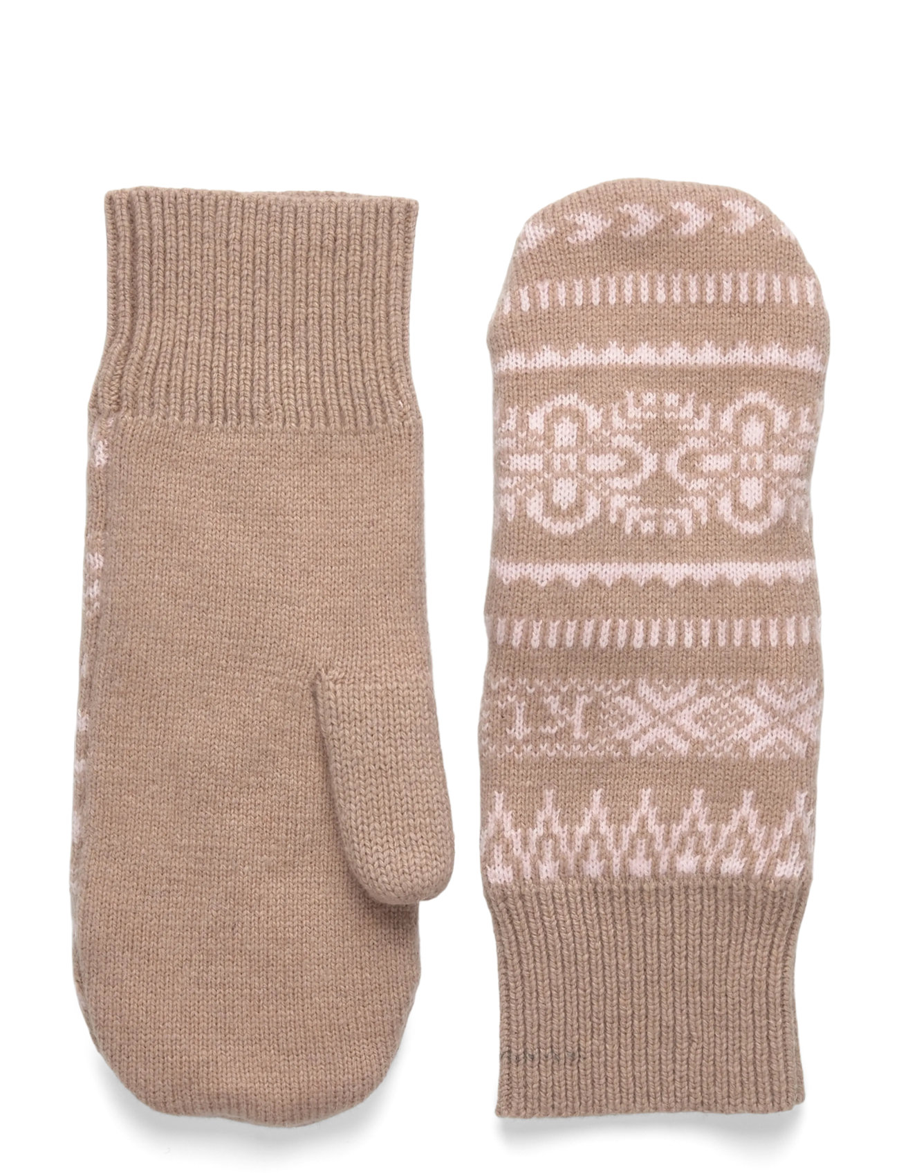 KARI TRAA Selma Knit Handschuhe Beige - 7 - Damen