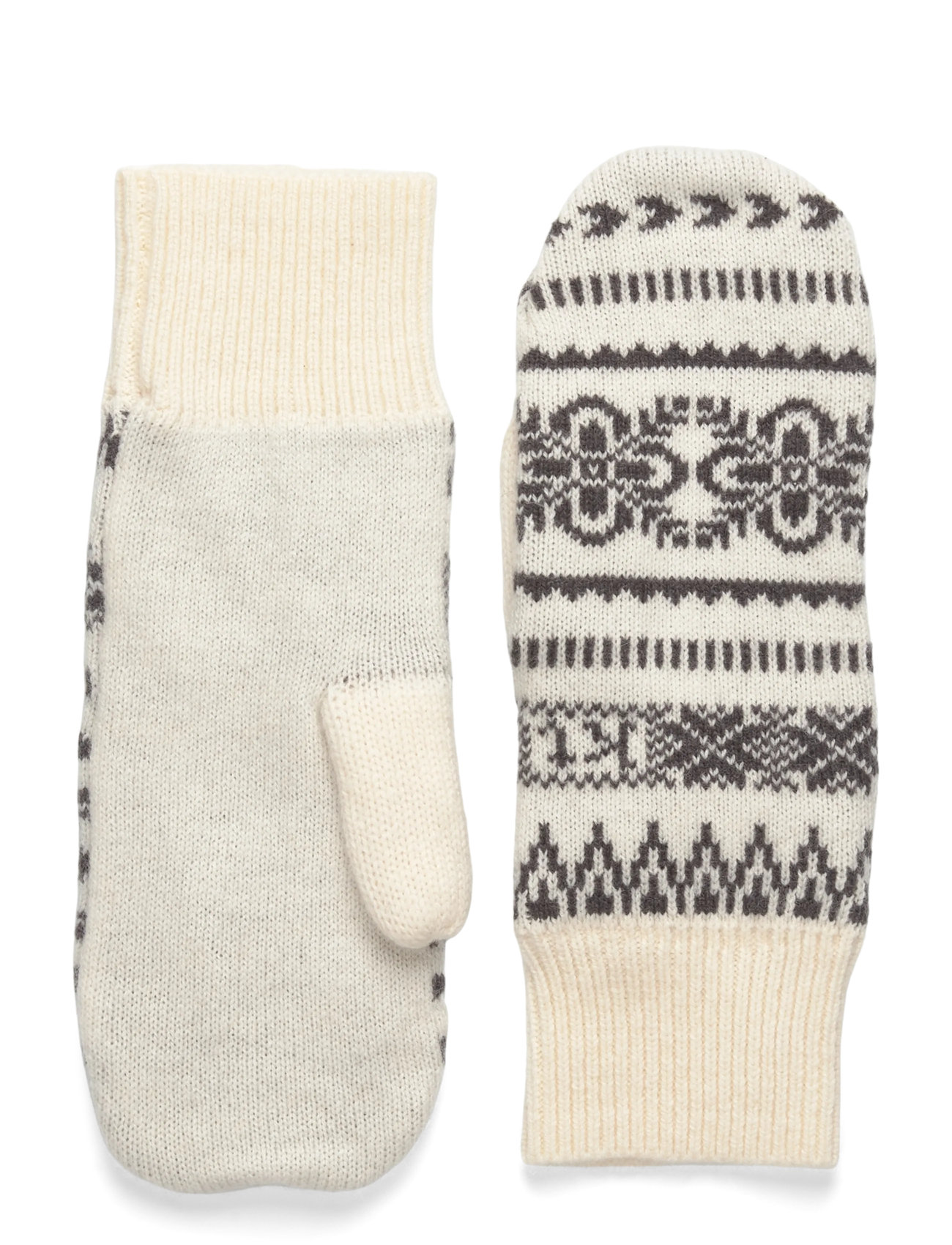 KARI TRAA Selma Knit Handschuhe Cream - 7 - Damen