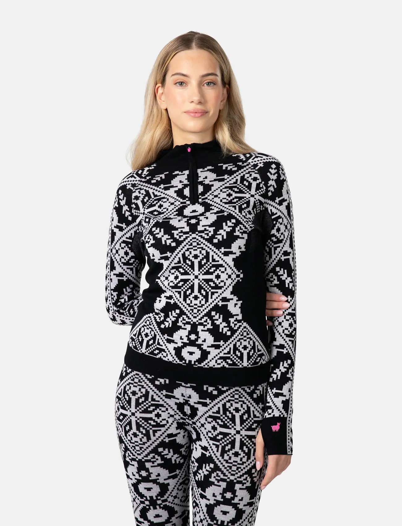 Kari Traa Saga Hz, L, Black, Sport Base Layers > Sport Base Layer Overdele, Dame
