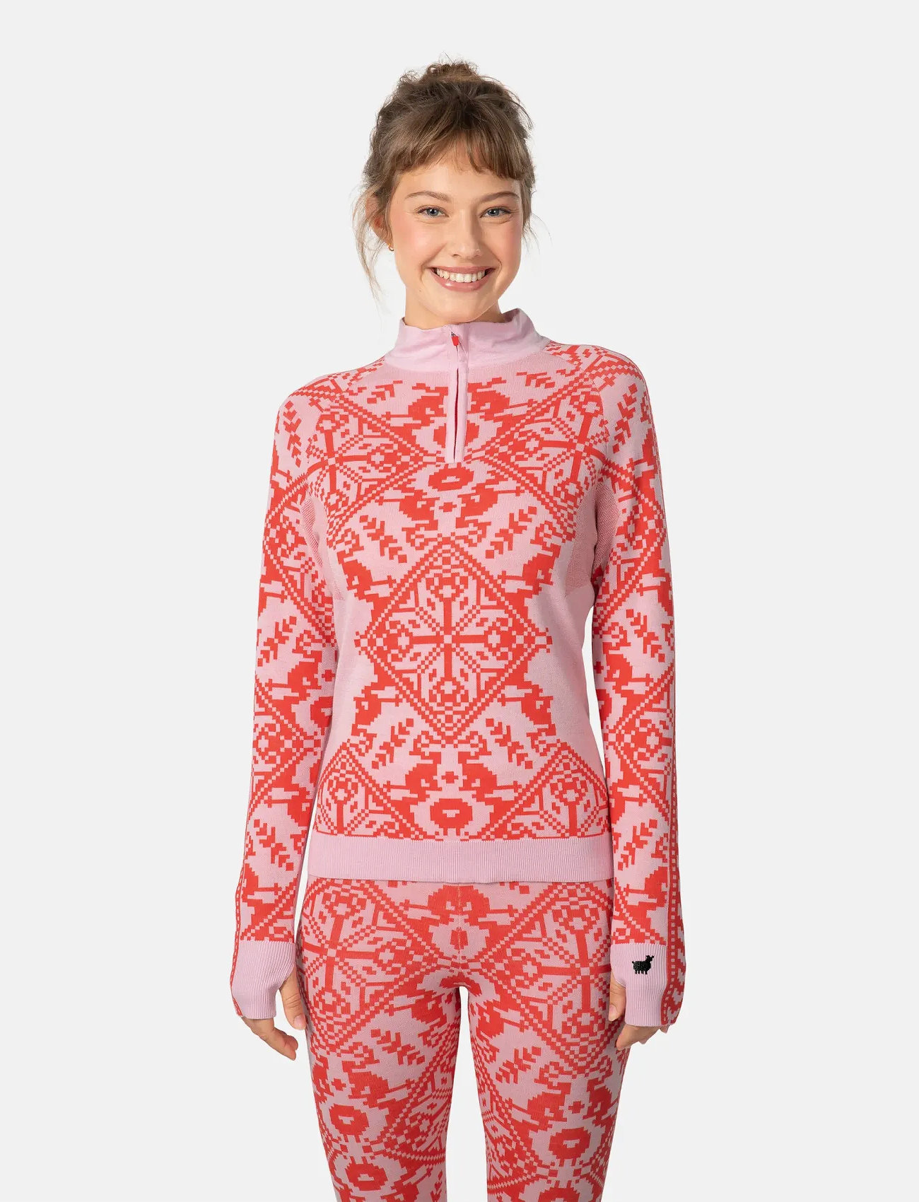 Kari Traa Saga Hz, XL, Pink, Sport Base Layers > Sport Base Layer Overdele, Dame