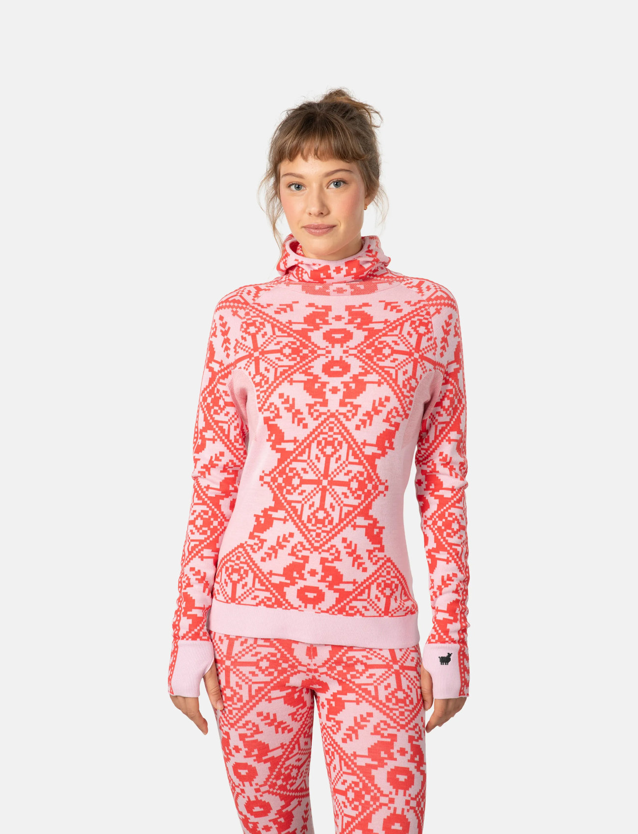 Kari Traa Saga Hood, XL, Pink, Sport Base Layers > Sport Base Layer Overdele, Dame