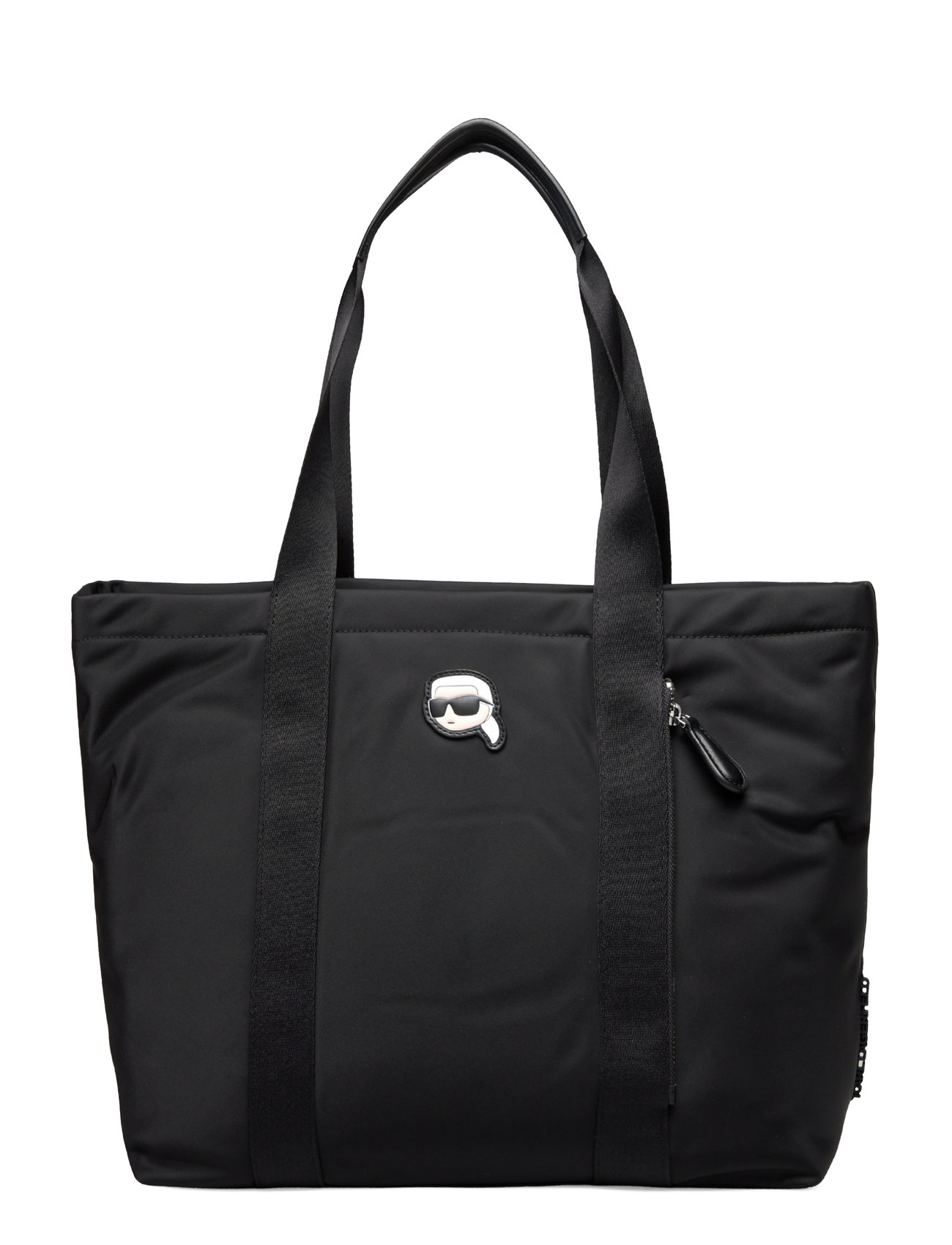 K/Ikonik 2.0 Nylon Zip Tote Designers Totes Black Karl Lagerfeld