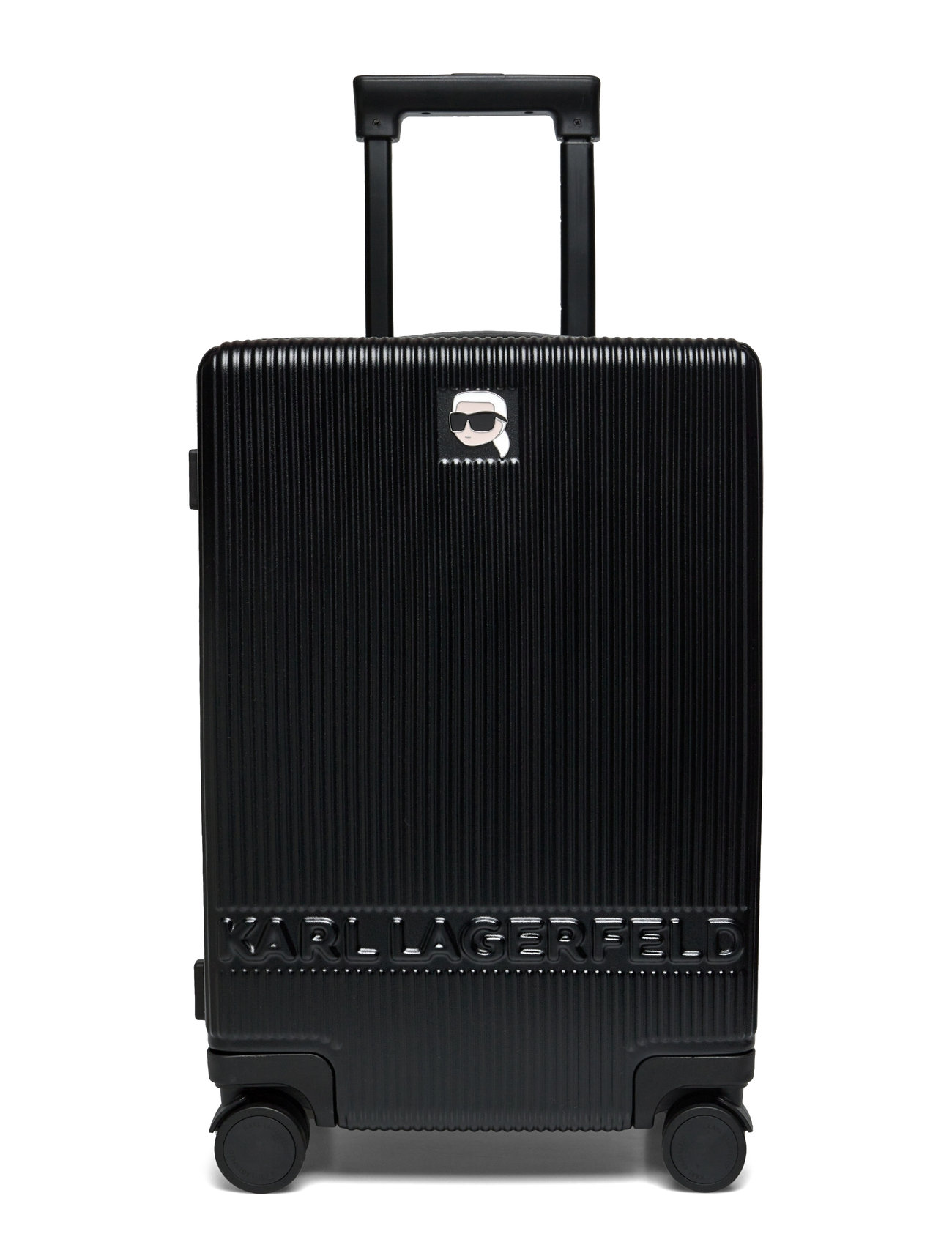 K/Ikonik 2.0 Karl Hard Trolley Designers Suitcases Black Karl Lagerfeld