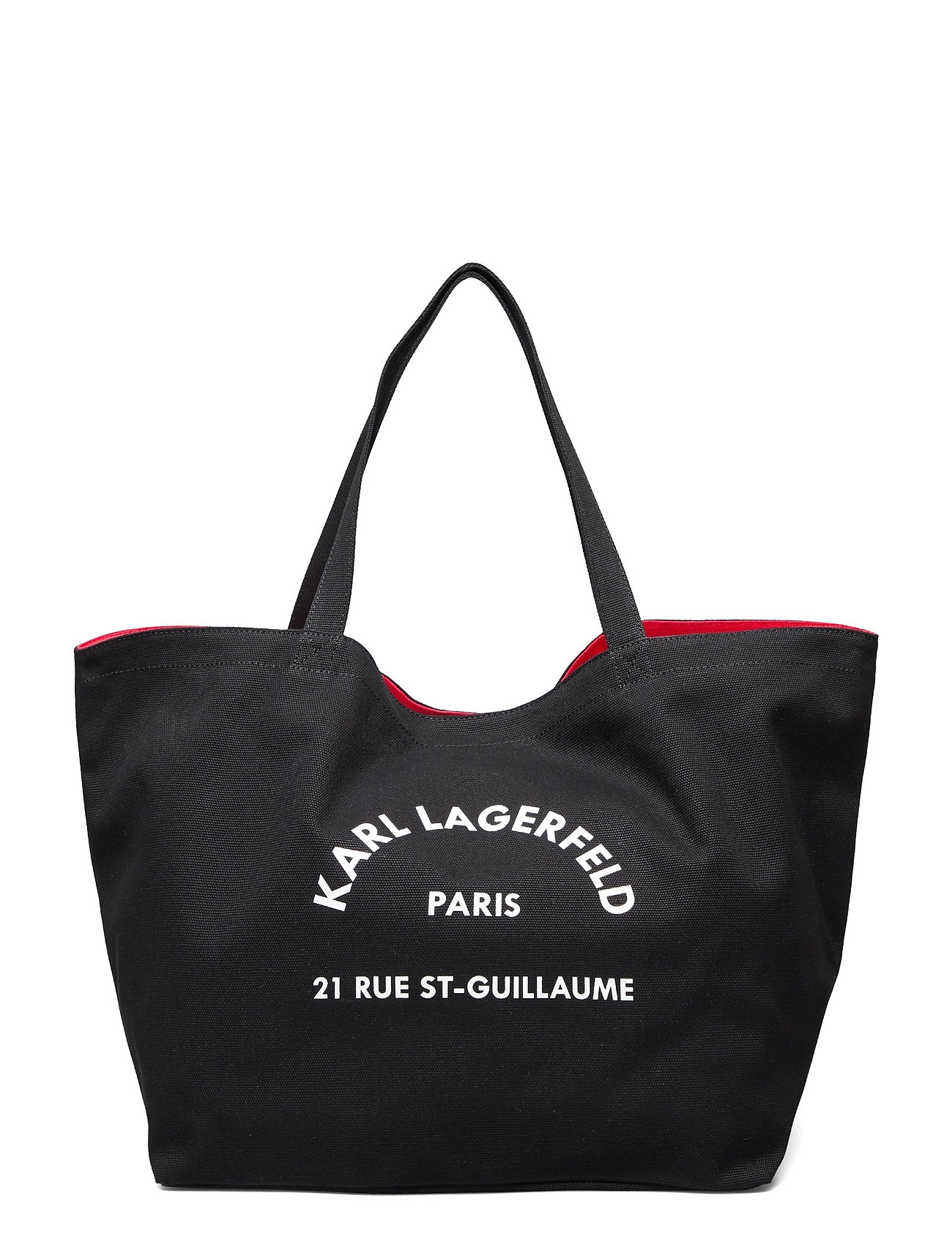 K/Rue St Guillaume Canvas Tote Designers Shoppers Black Karl Lagerfeld