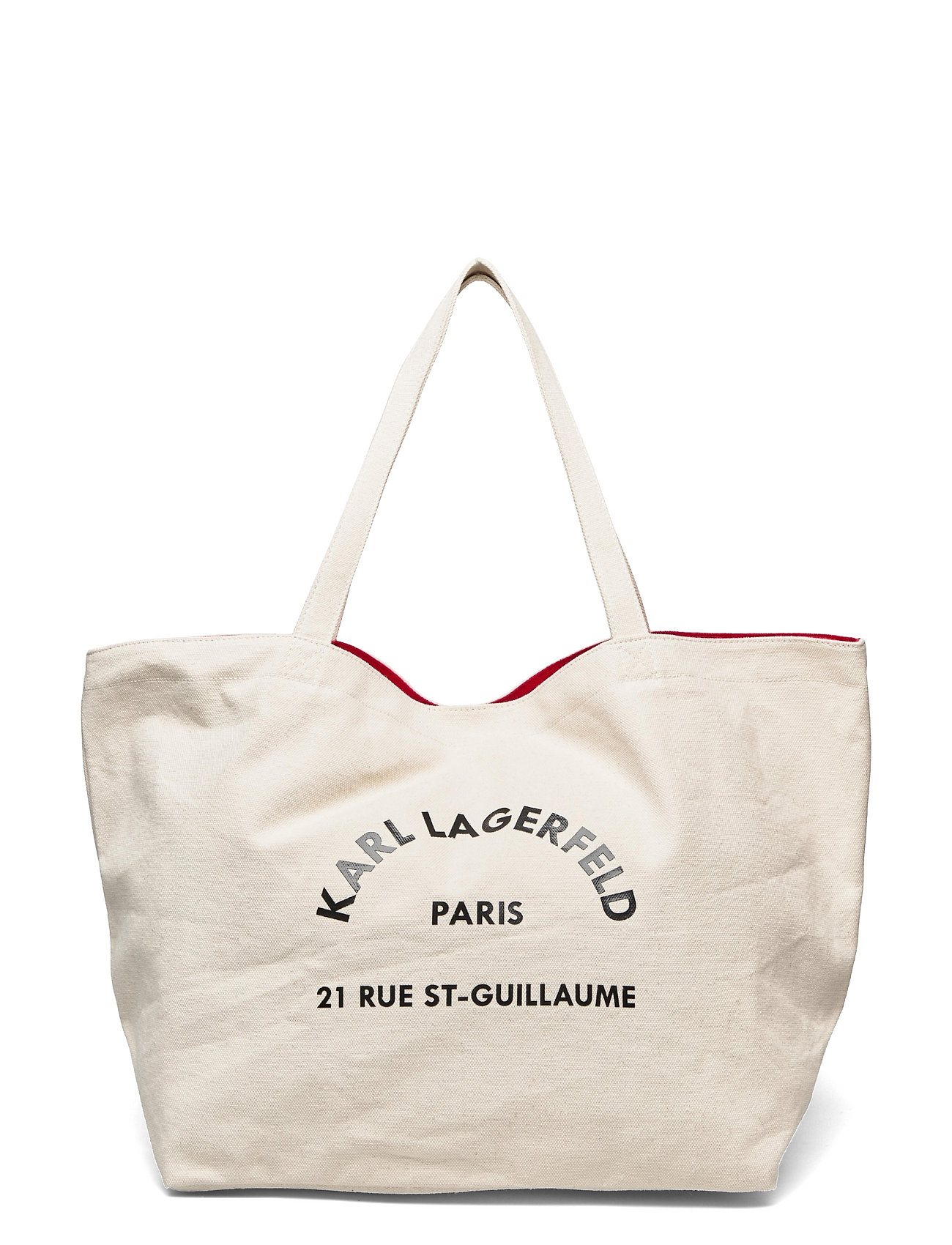 K/Rue St Guillaume Canvas Tote Designers Shoppers Cream Karl Lagerfeld