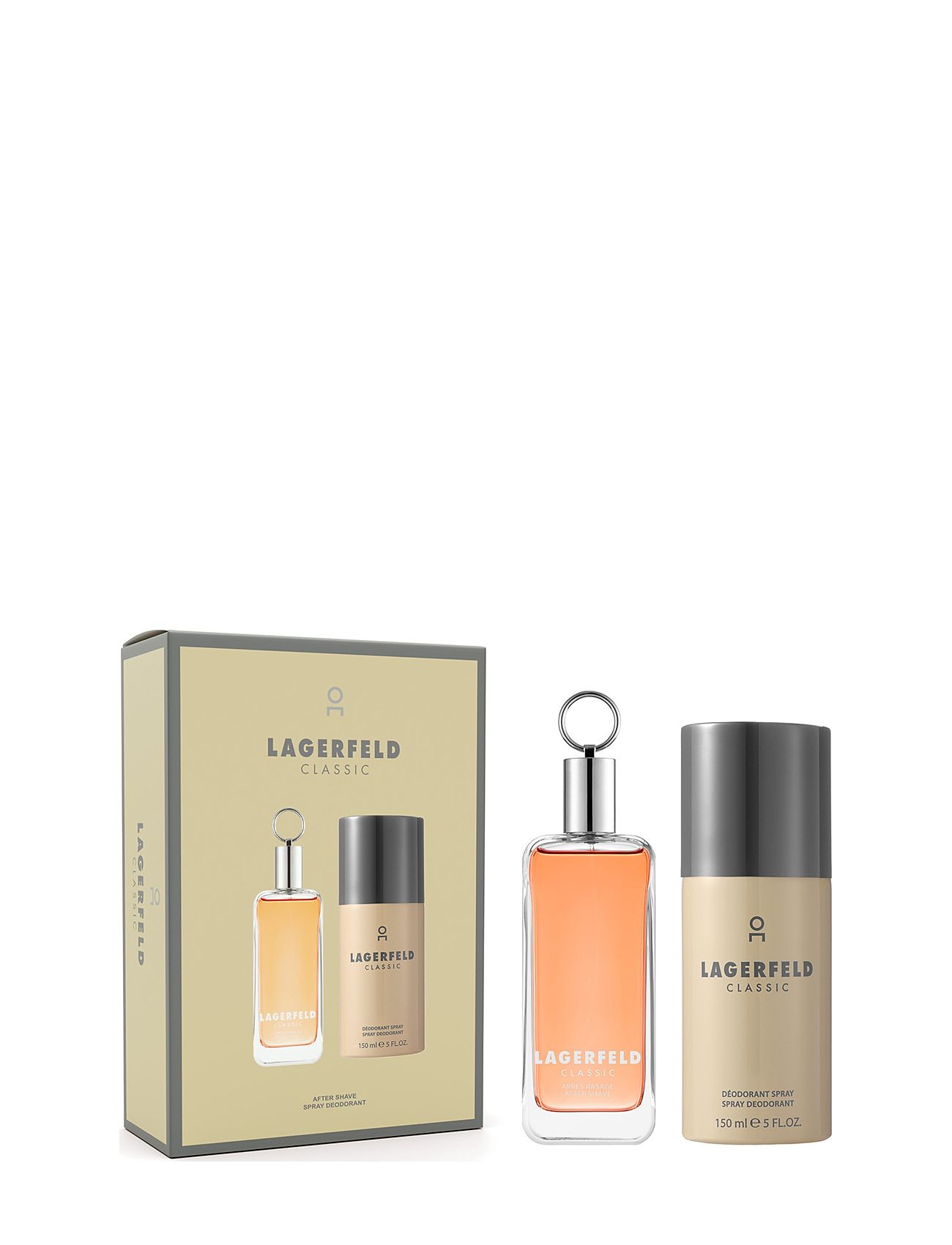 Karl Lagerfeld Fragrance Gift Set Classic Aftershave Lotion + Deospray Nude