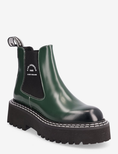 PATROL II Gore Boot - chelsea boots - dk green lthr/black