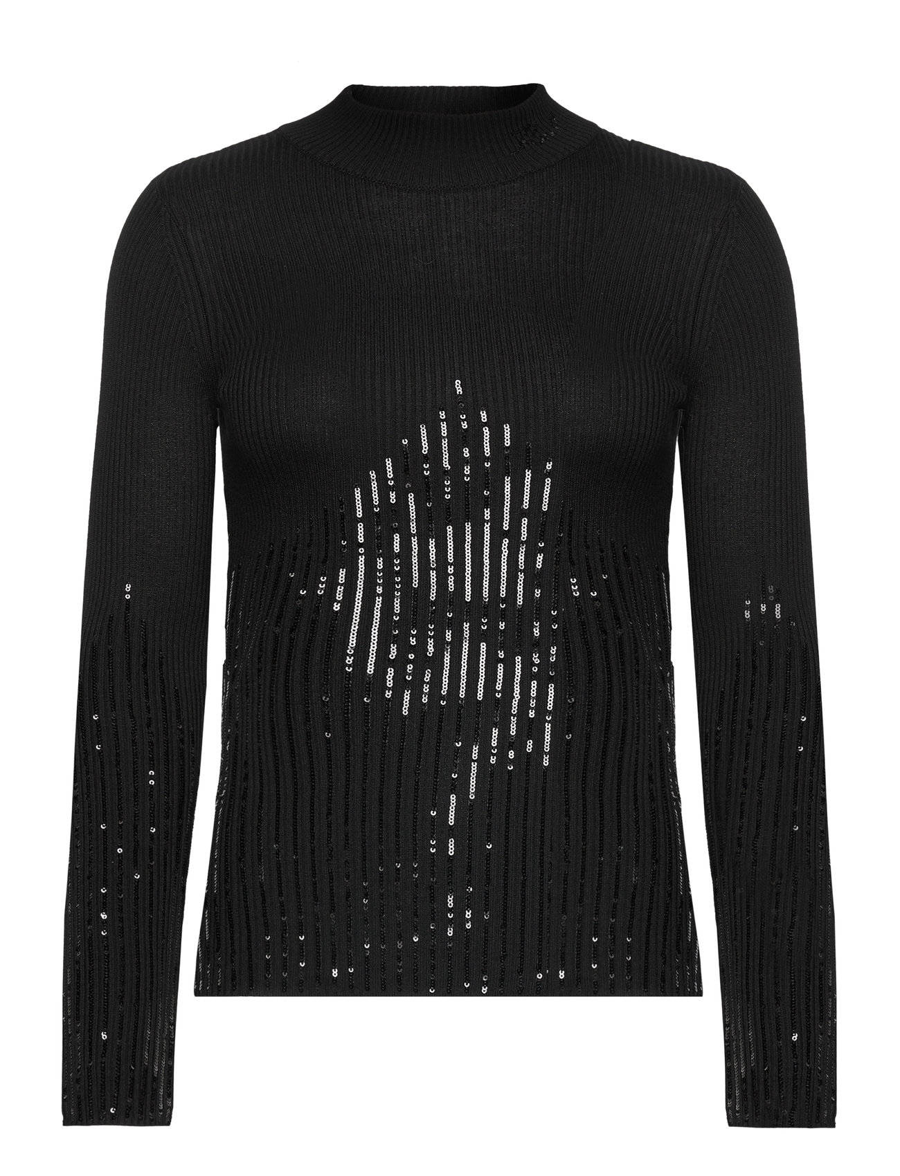 Lslv Mockneck Knit Black Karl Lagerfeld